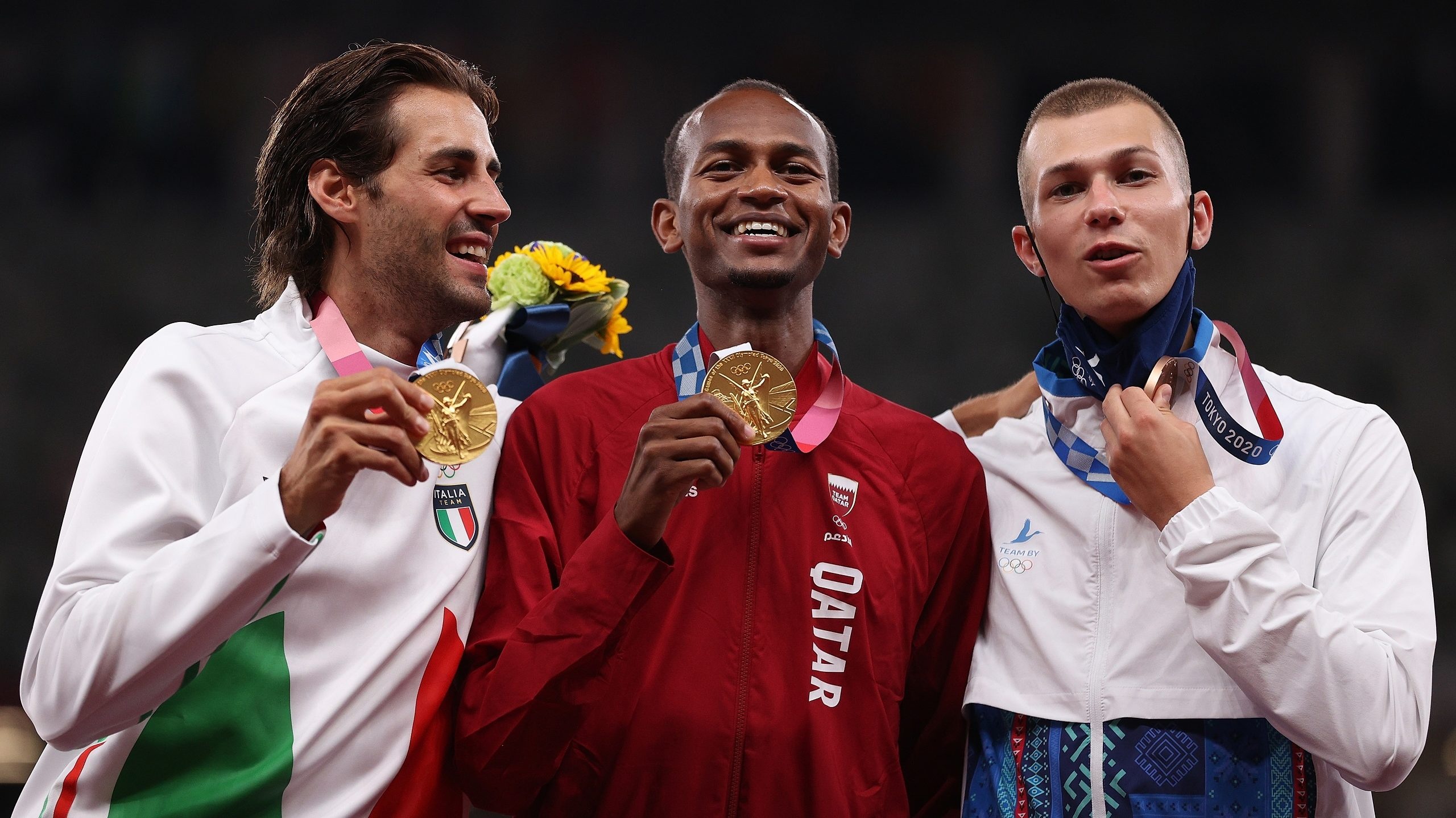 Maksim Nedasekau and Gianmarco Tamberi, Mutaz Essa Barshim Wallpaper, 2560x1440 HD Desktop