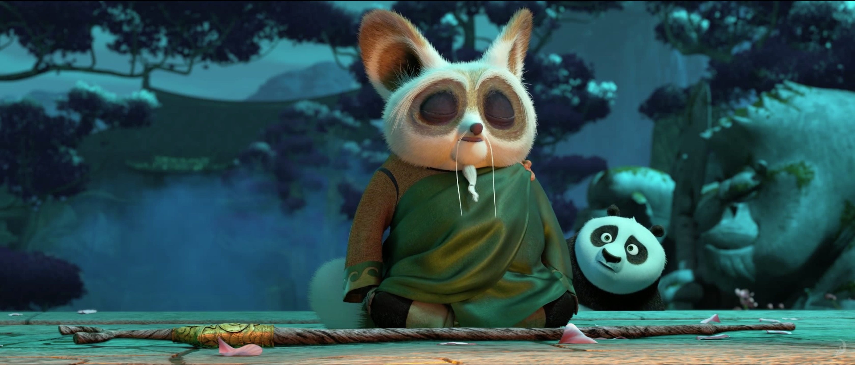 Master Shifu, Kung Fu Panda 3, Official trailer, Excitement builds, 3360x1440 Dual Screen Desktop