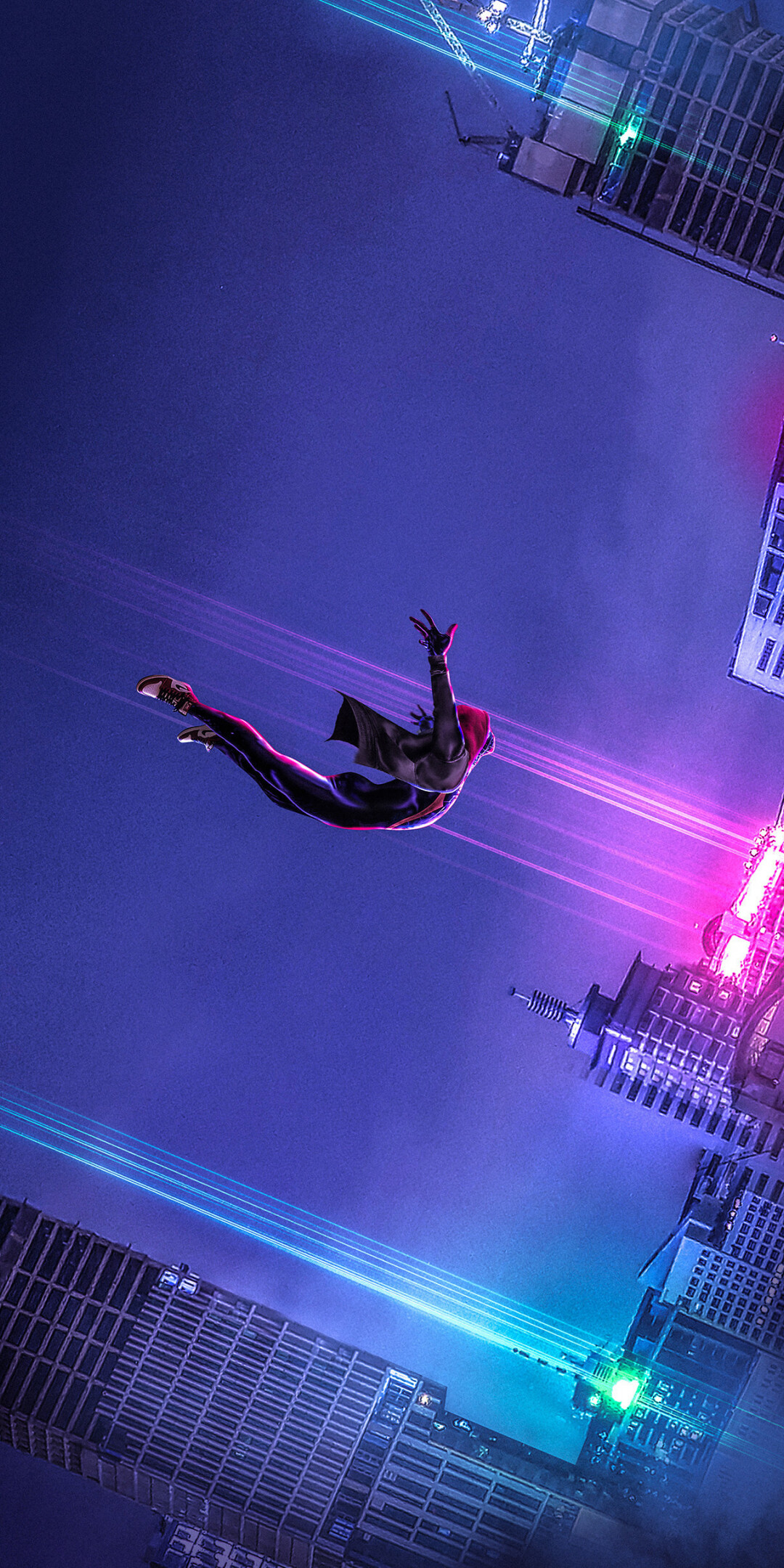 Download Spider Dive movie artwork, Spider-Man: Into the Spider-Verse, Honor 7X, HD image, 1080x2160 HD Phone