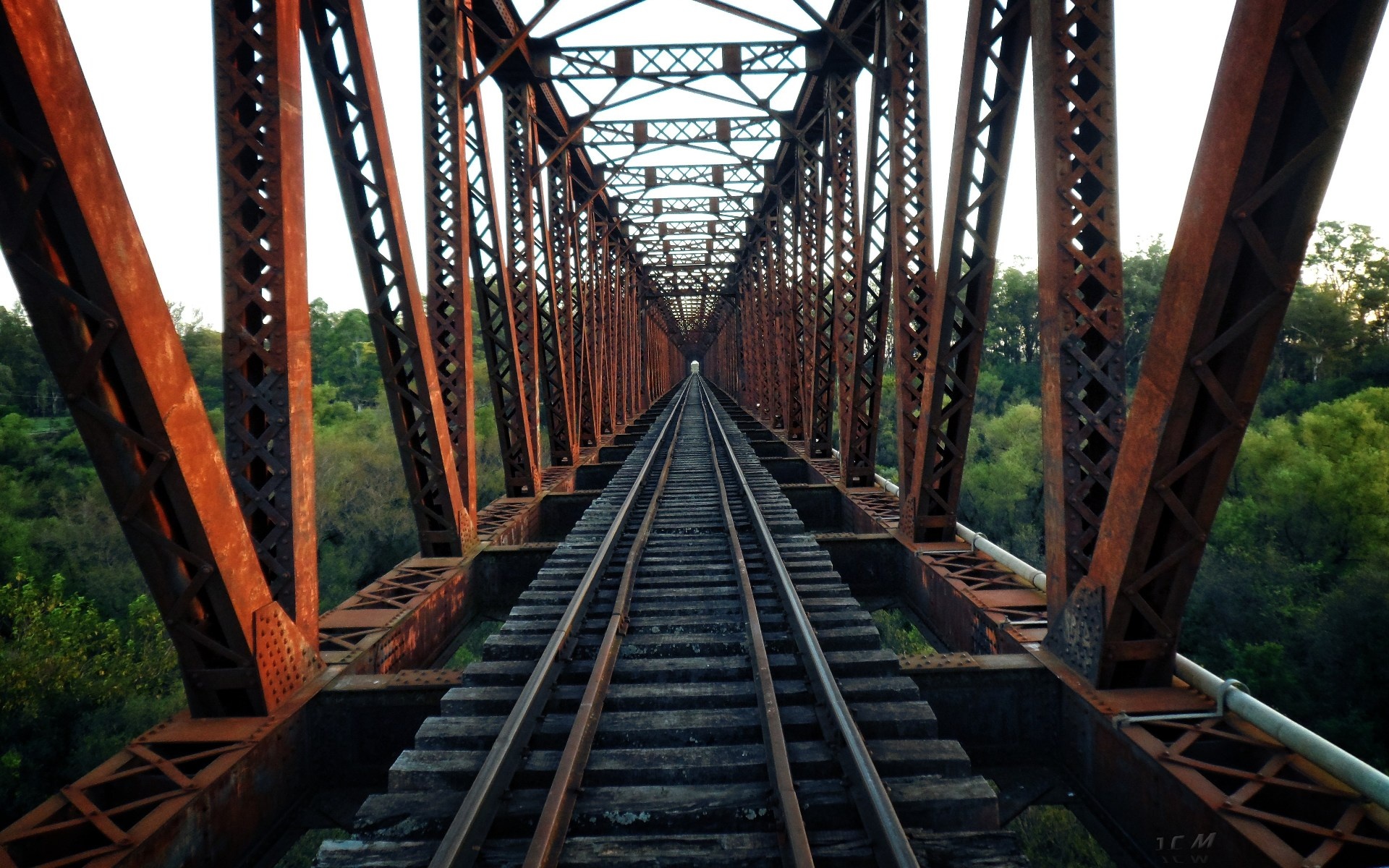 Railway track construction, Rustic charm, Natural surroundings, Industrial heritage, 1920x1200 HD Desktop