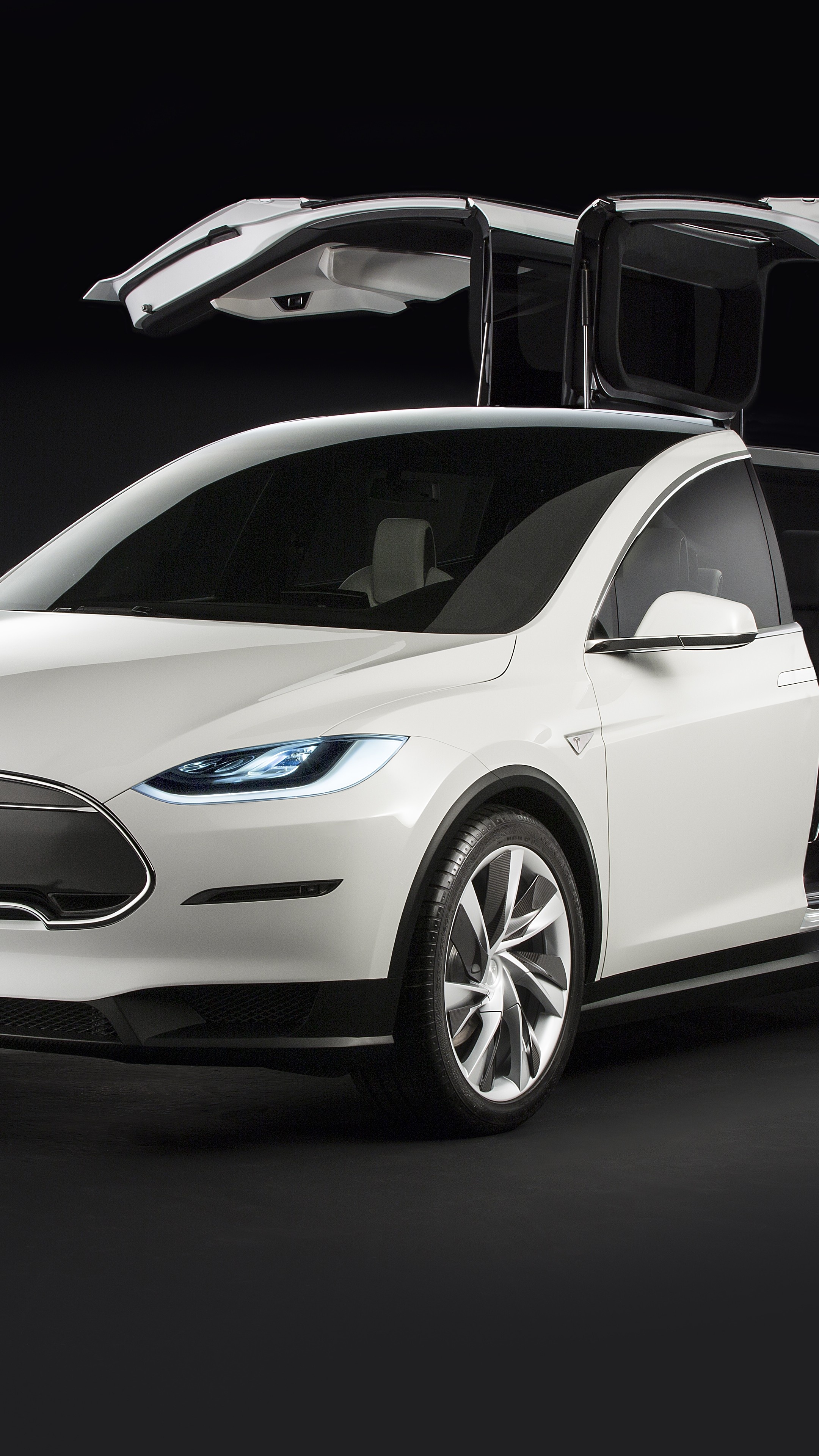 Tesla Model X White, Cars & Bikes, 2160x3840 4K Phone