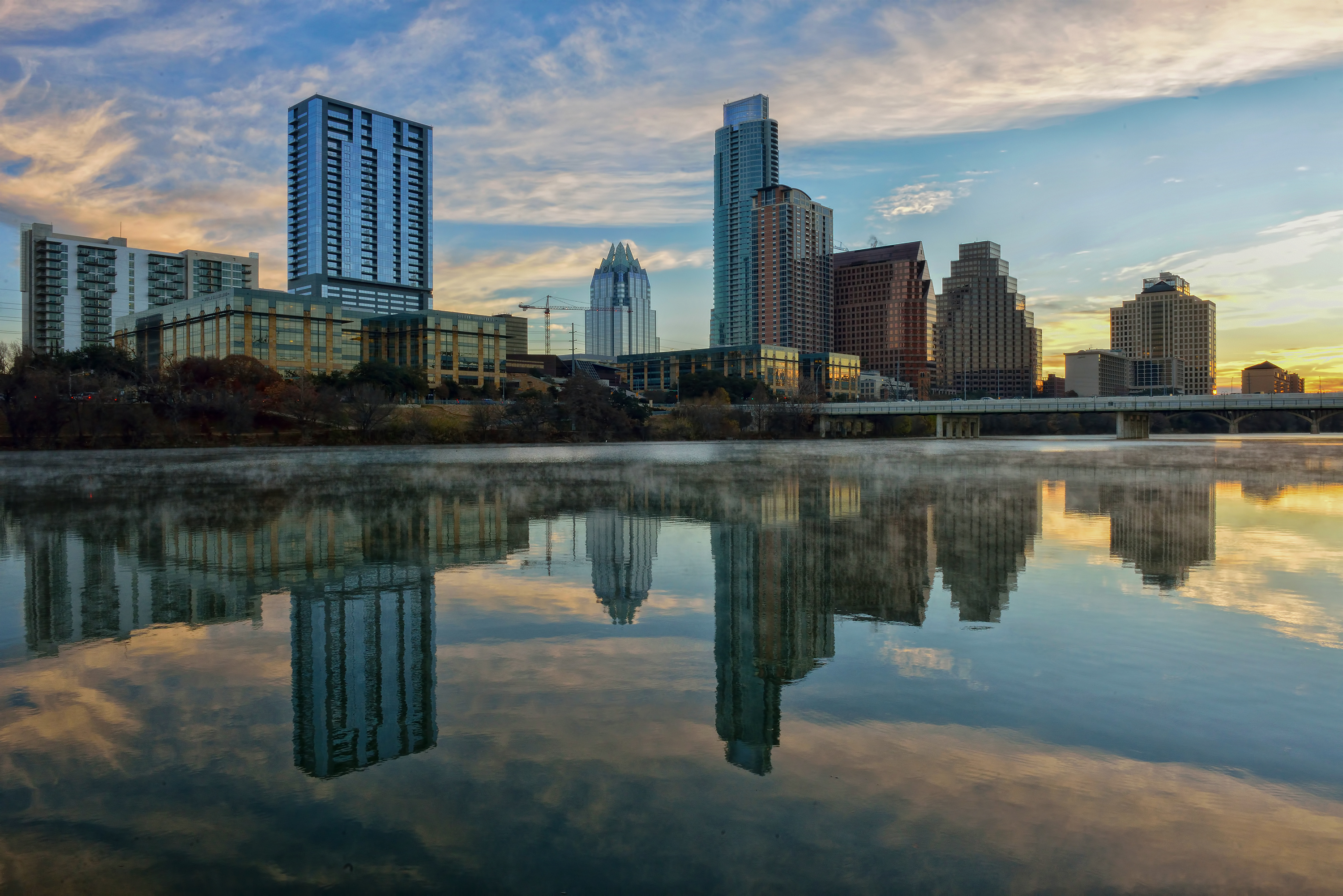 Austin Skyline, Travels, Polar vortex, Shoal Creek Conservancy, 3000x2010 HD Desktop