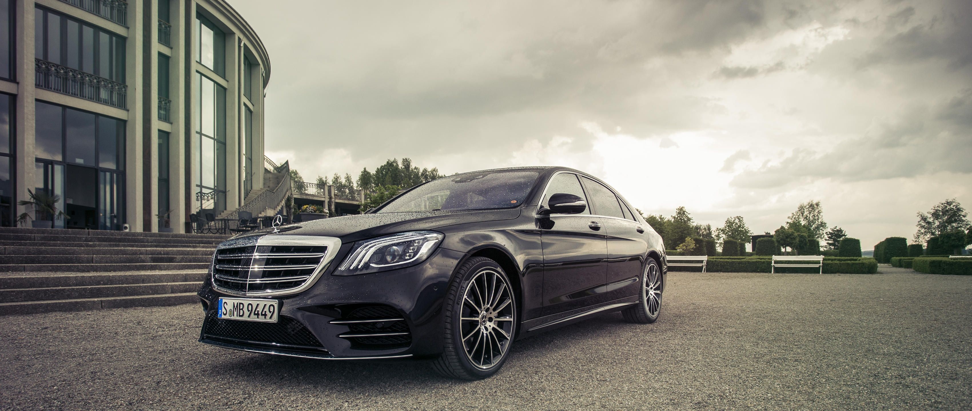 Mercedes S500, Top-quality luxury, Exquisite design, Mercedes power, 3400x1440 Dual Screen Desktop