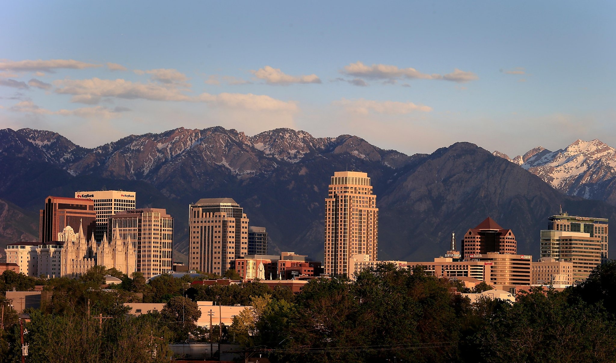 Salt Lake City Skyline, Travel destination, Californias housing crisis, Spreading to other states, 2050x1210 HD Desktop