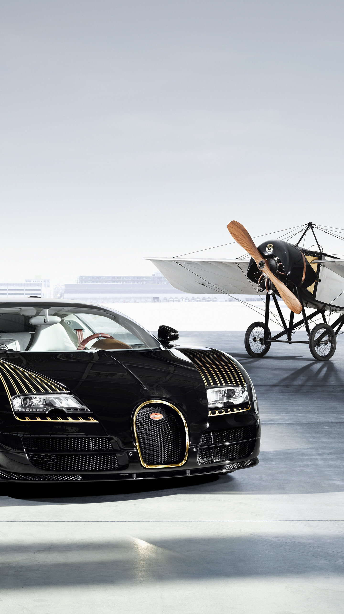 Bugatti Veyron, Grand Sport Vitesse Black Bess, 1440x2580 HD Phone