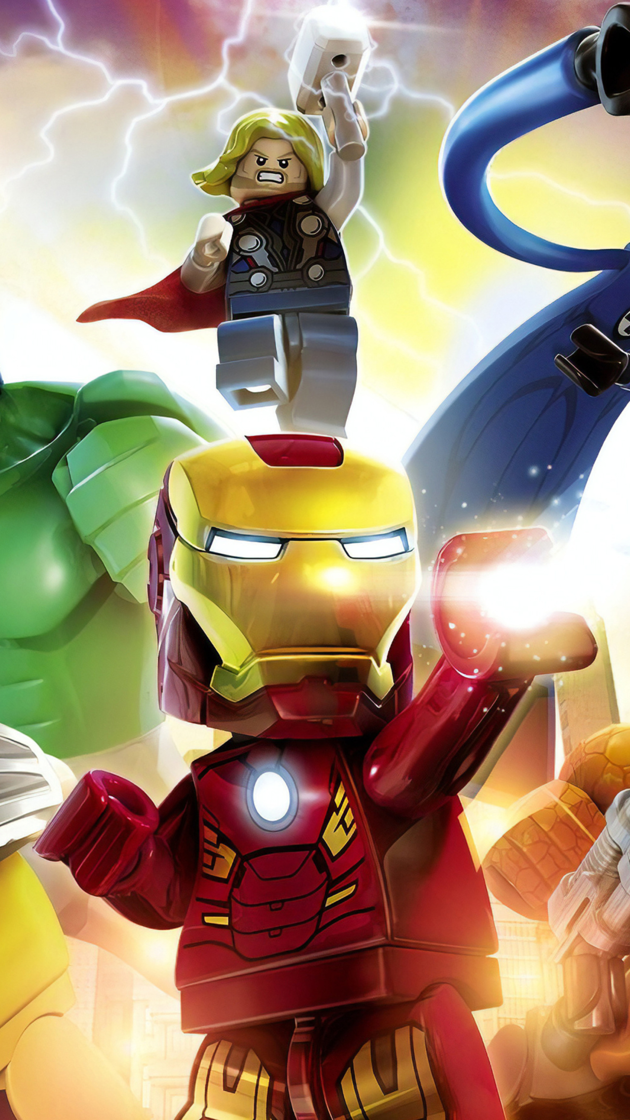 Superheroes, Lego marvel heroes, Action-packed adventures, Bricked superpowers, 2160x3840 4K Phone