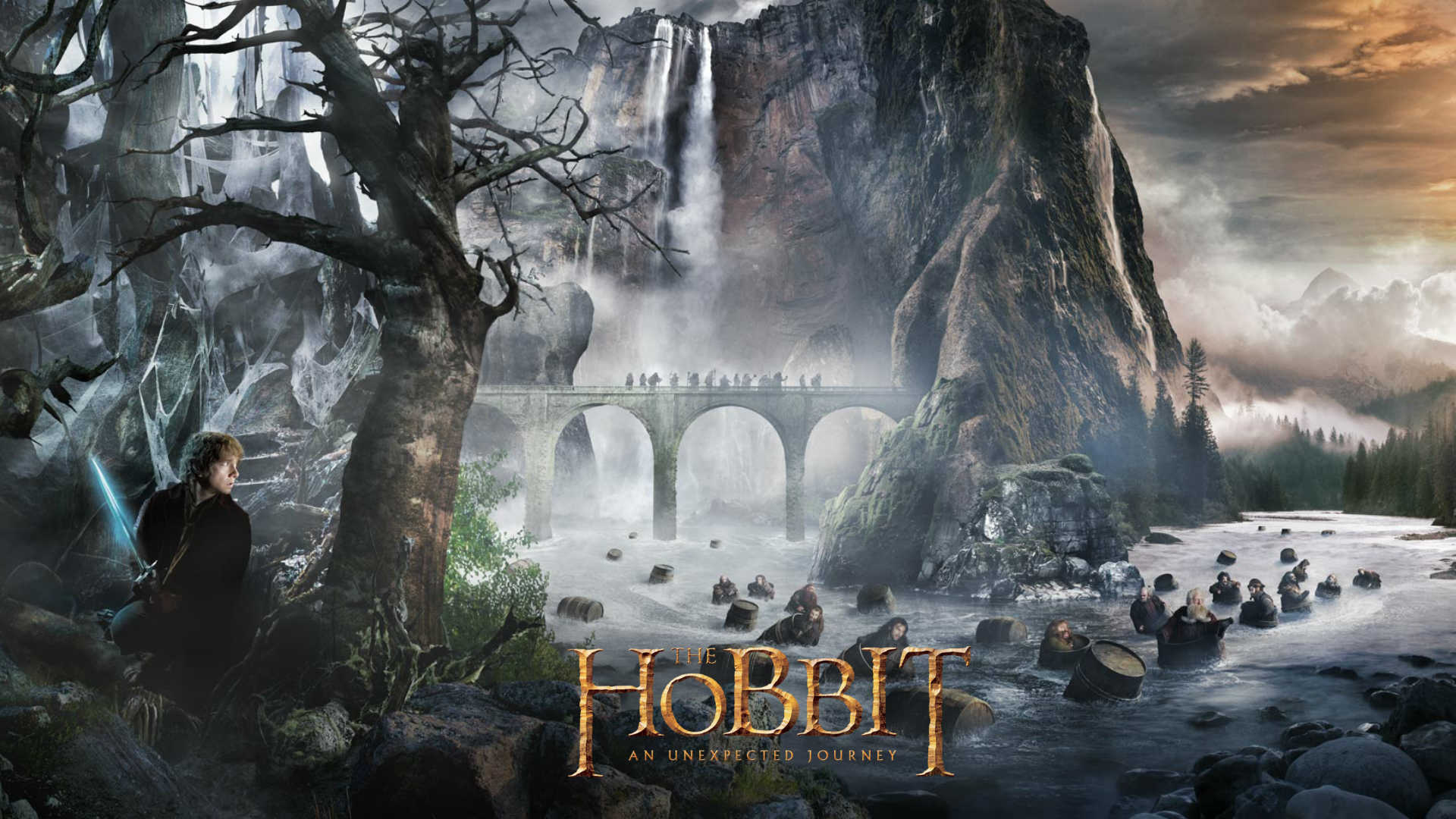 The Hobbit, Captivating artistry, Striking wallpapers, Majestic fantasy world, 1920x1080 Full HD Desktop