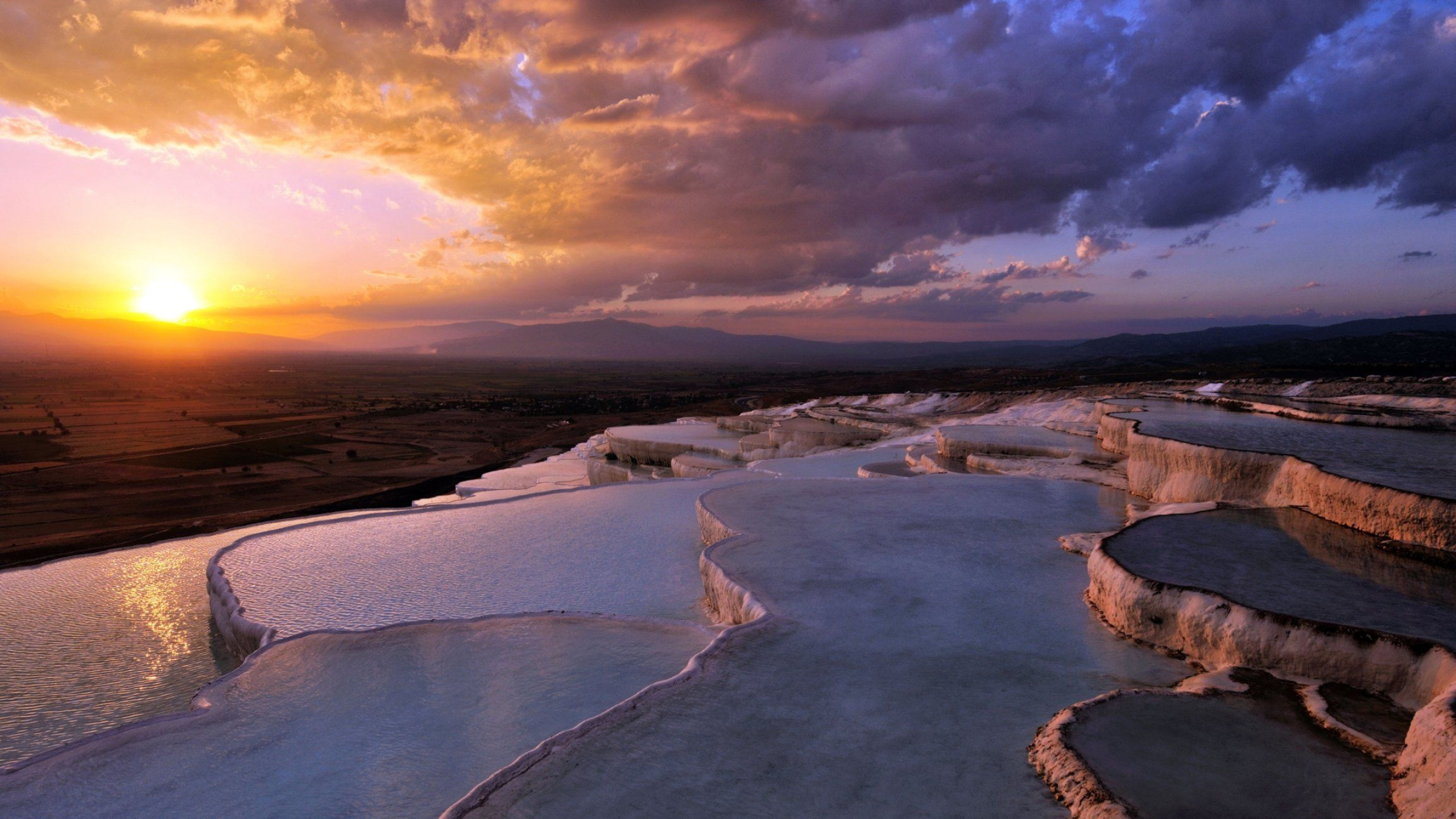 Pamukkale Thermal Pool, Natural Wonder, 2560x1440 HD Desktop