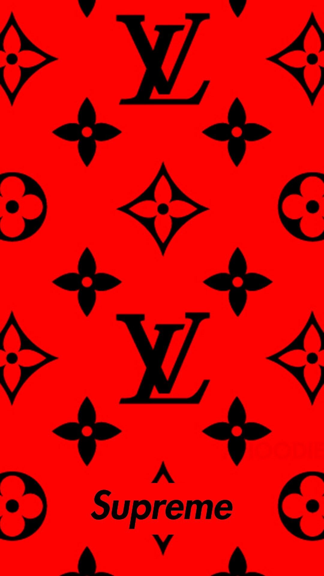 Supreme LV wallpapers, Fashion statement, Streetwear appeal, Unique backgrounds, 1080x1920 Full HD Phone