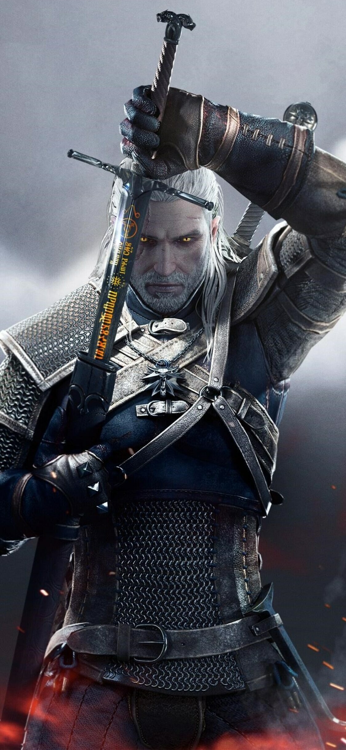 Witcher 3: Wild Hunt, Sword of Destiny, iPhone X, HD 4K, 1130x2440 HD Phone