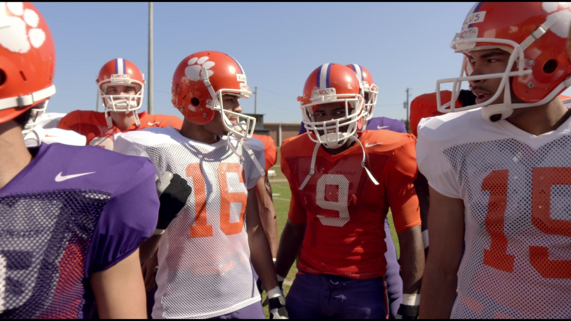 Safety (2020 Movie), Nike orange football jersey, Ray McElrathbey, Team spirit, 1920x1080 Full HD Desktop