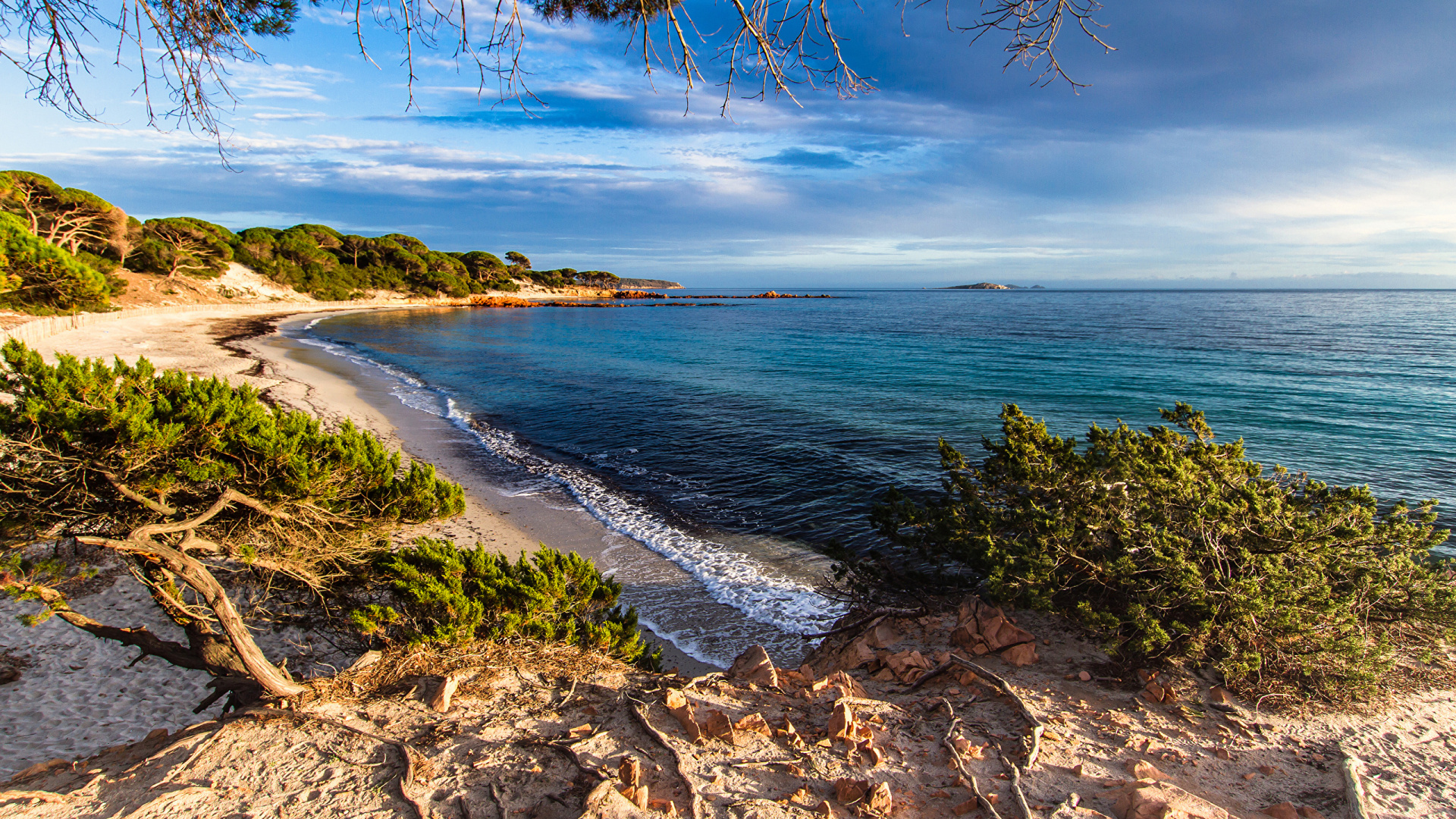 Free download desktop wallpapers, Corsica nature, Coastal waves, High resolution, 1920x1080 Full HD Desktop