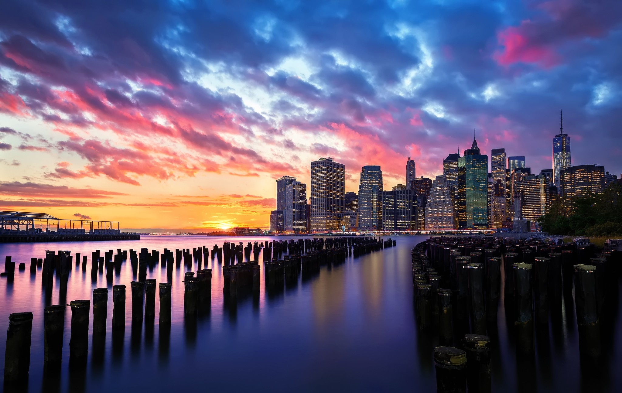 The Hudson River, New York Sunset Wallpaper, 2050x1300 HD Desktop