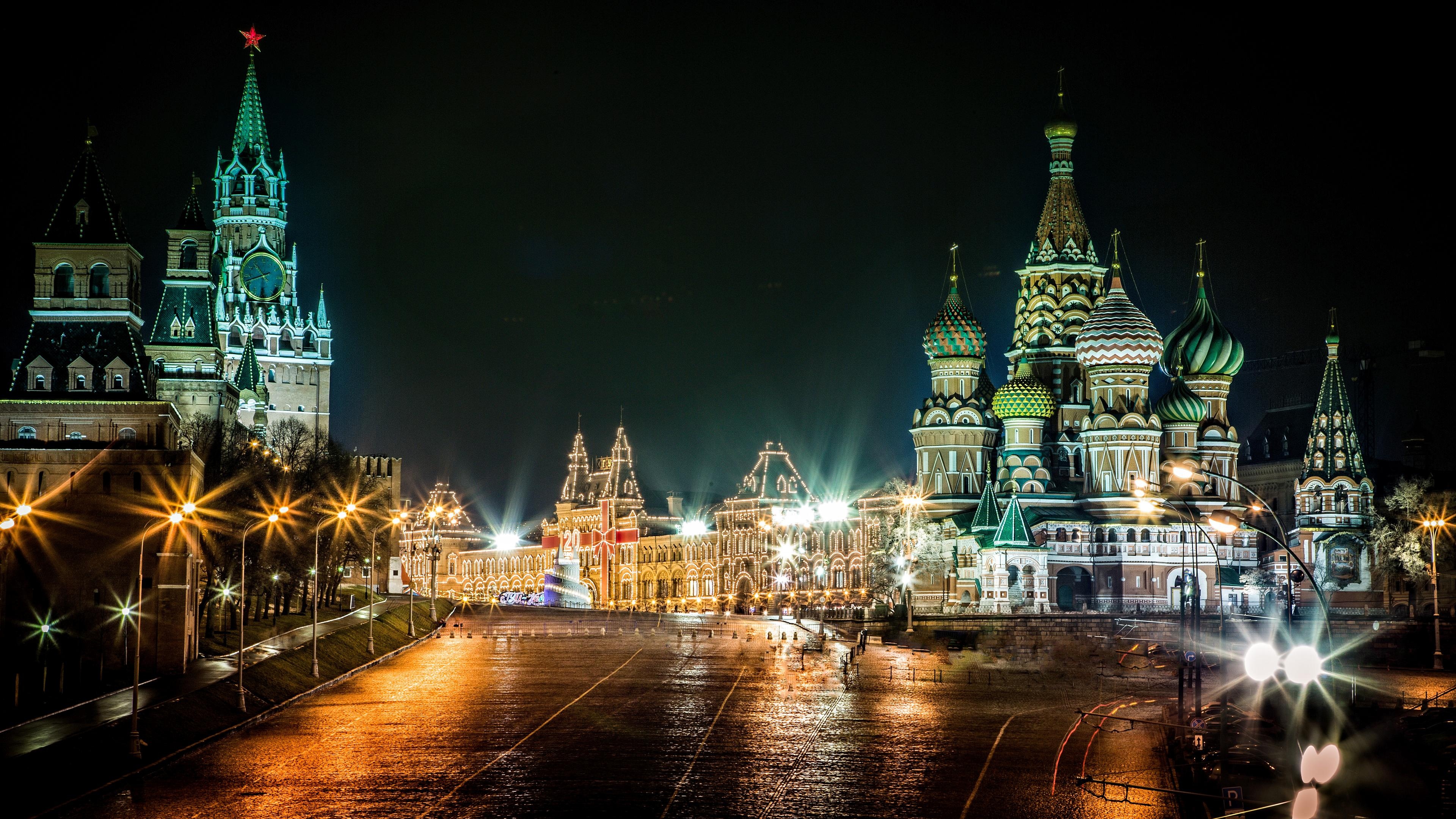 Saint Basil's Cathedral, Historic photo, Moscow Kremlin, Stunning pictures, 3840x2160 4K Desktop