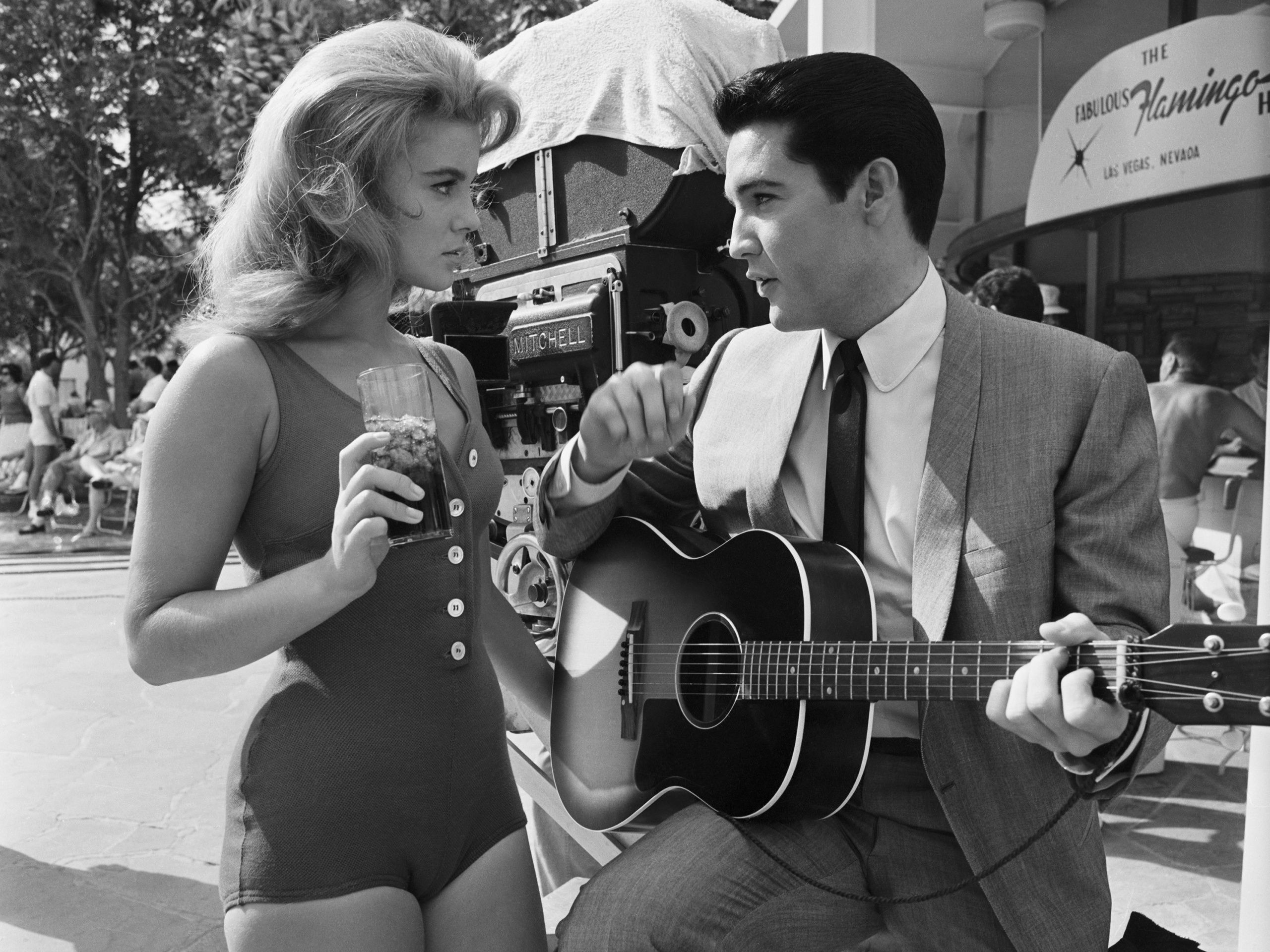 Elvis Presley, Ann Margret, BW guitar, Music star, 2560x1920 HD Desktop