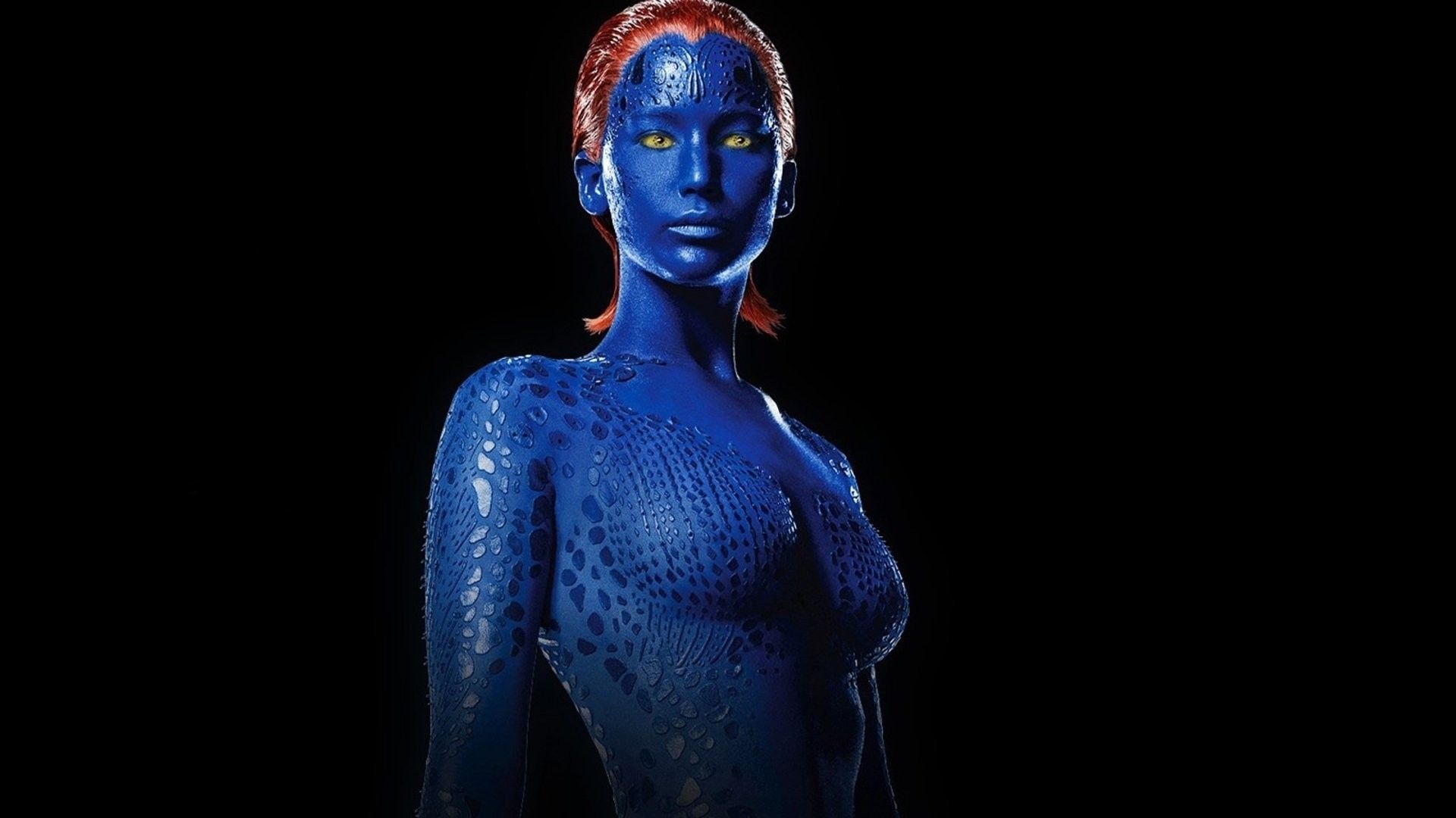 Jennifer Lawrence, Mystique wallpapers, Comic book aesthetics, 1920x1080 Full HD Desktop