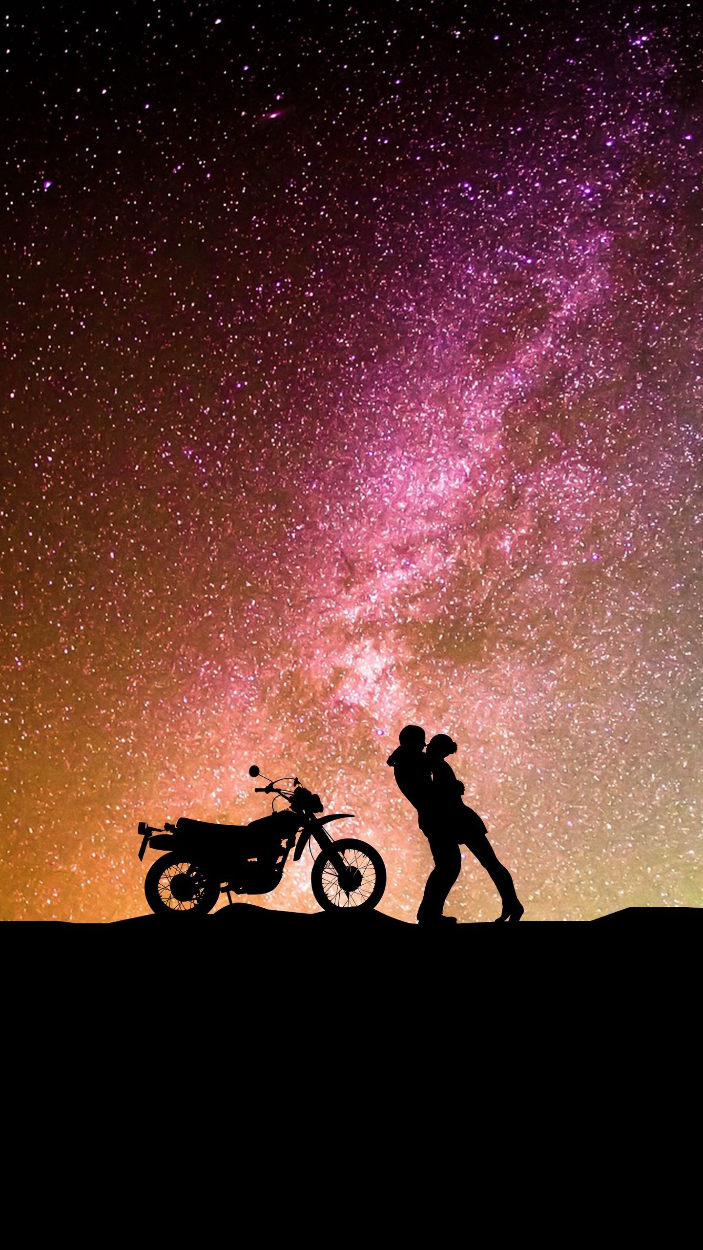 Milky way, Love Couples Wallpaper, 1440x2560 HD Phone