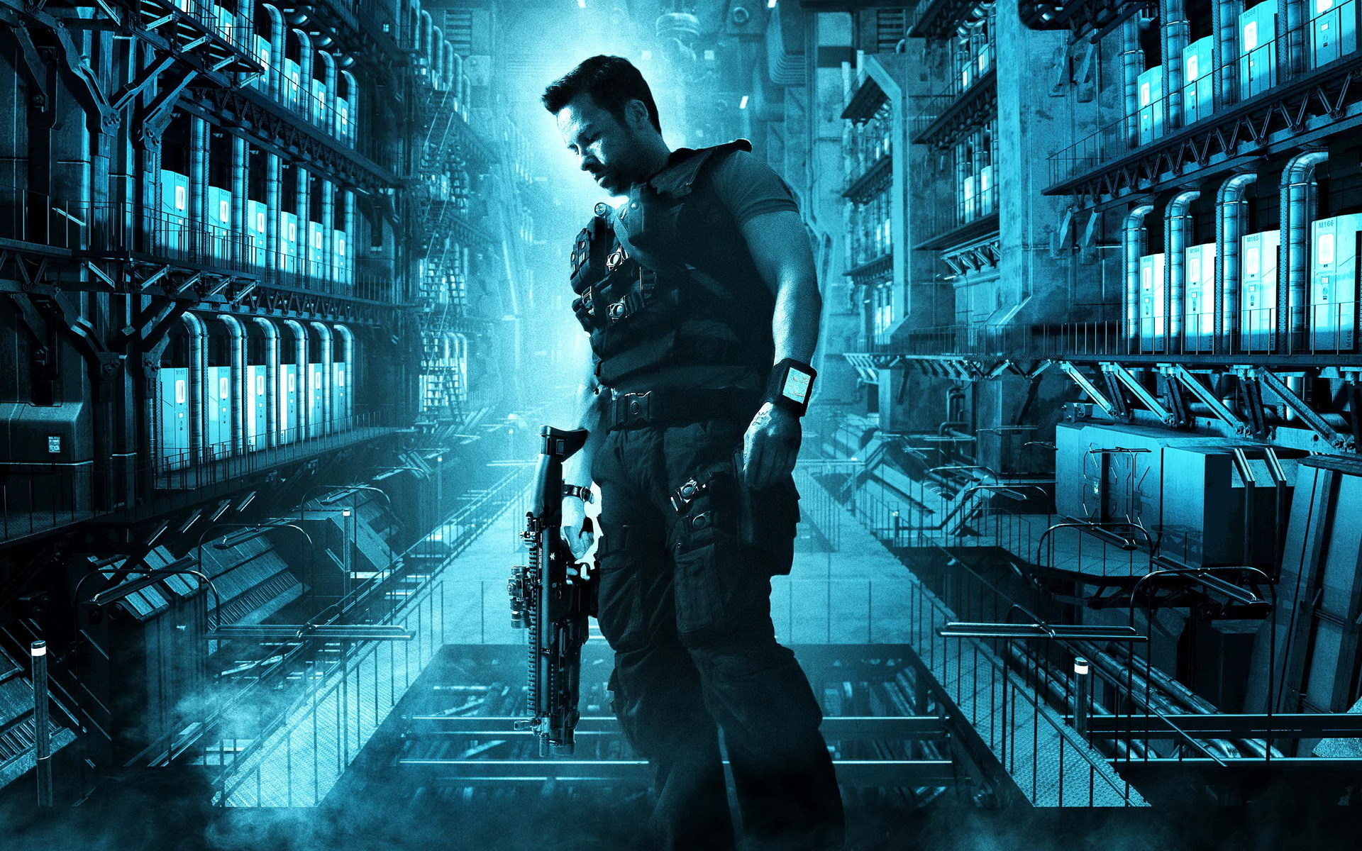 Lockout, Guy Pearce, Weapon arsenal, Action wallpaper, 1920x1200 HD Desktop