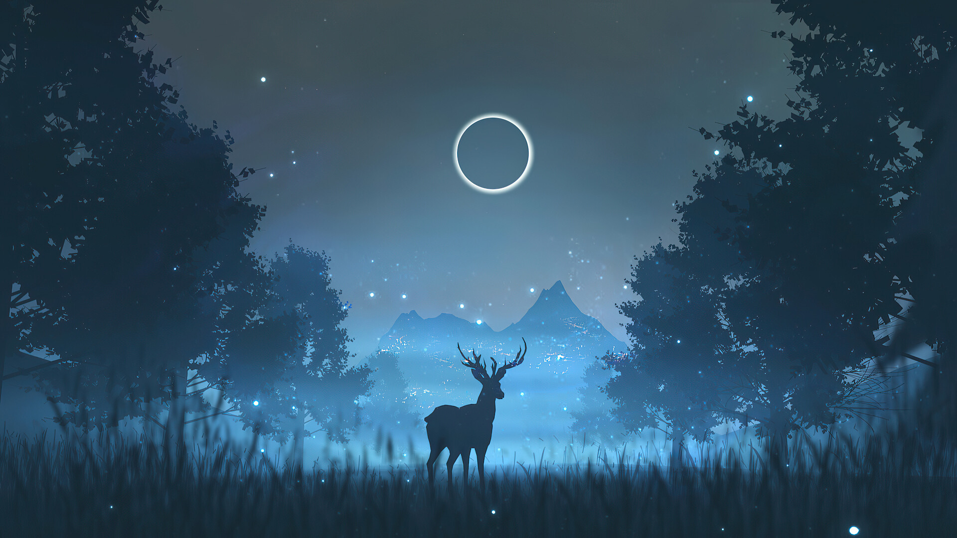 Reindeer minimalism art, HD wallpaper, Eye-catching design, XFCE desktop, 1920x1080 Full HD Desktop