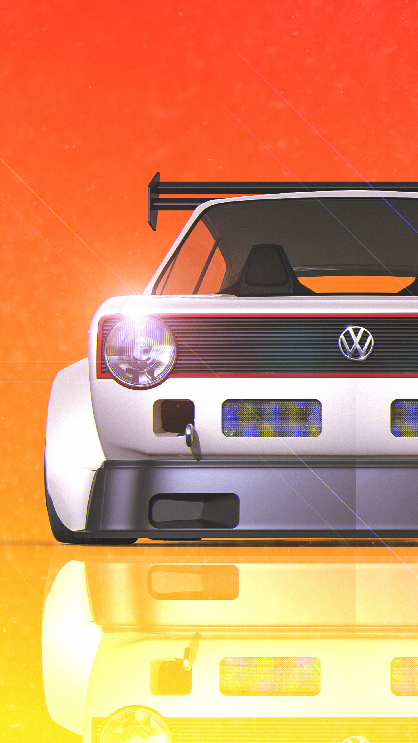 Volkswagen Golf GTI, Digital art, Samsung Galaxy wallpaper, HD picture, 1440x2560 HD Phone