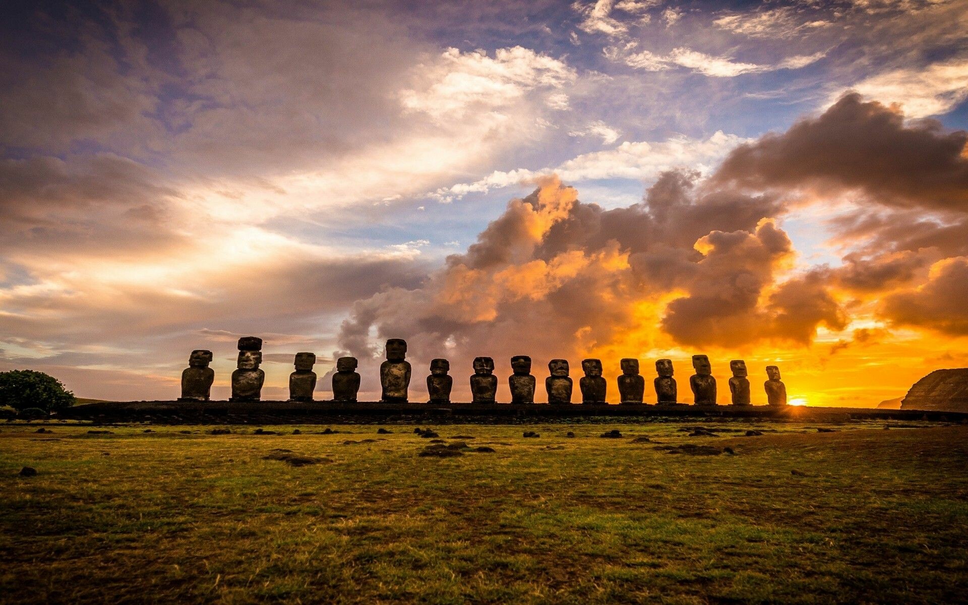 Moai, Polynesian culture, Stone guardians, Sacred sites, 1920x1200 HD Desktop