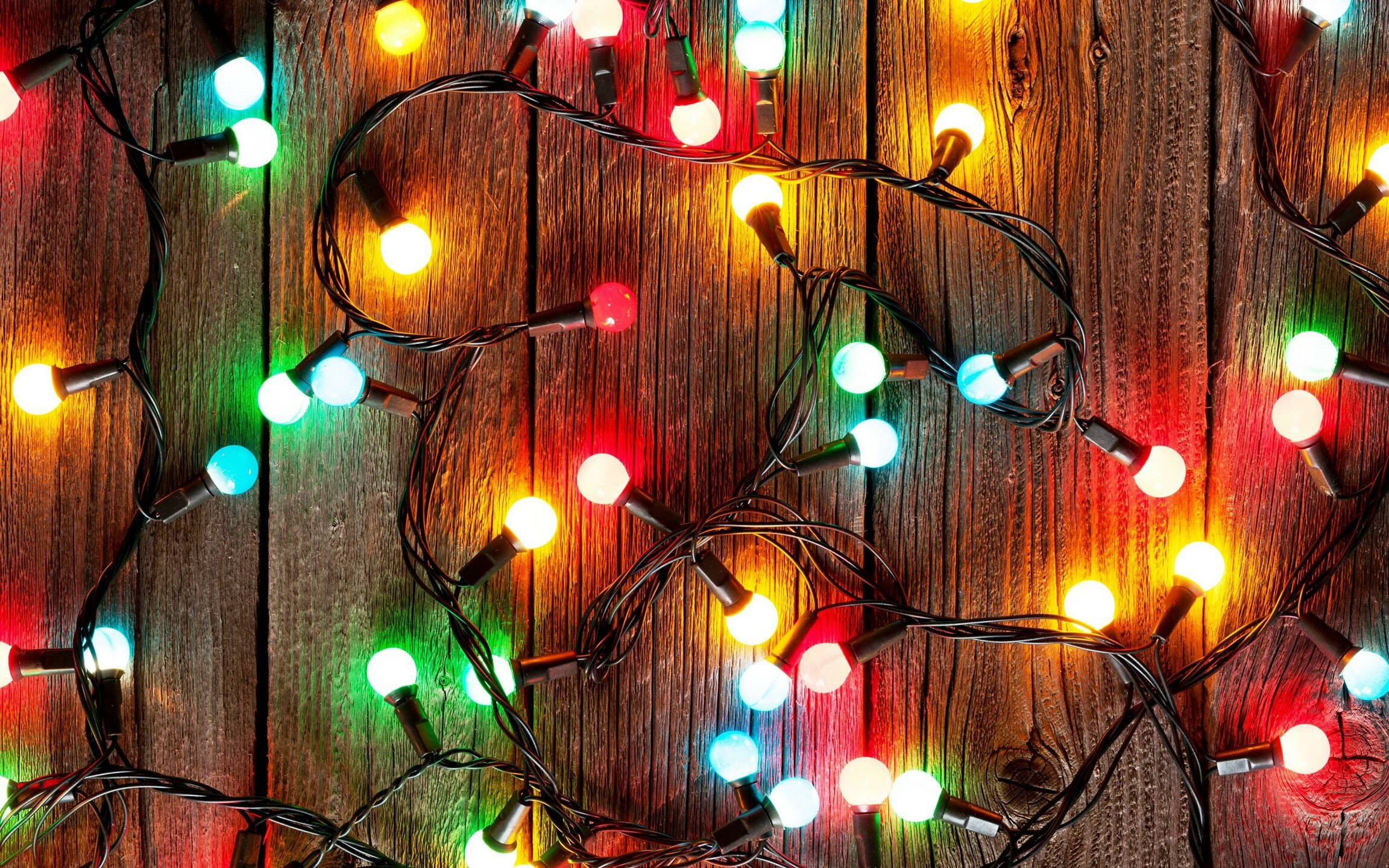 Christmas lights wallpaper, Festive display, Captivating lights, Holiday atmosphere, 2310x1440 HD Desktop