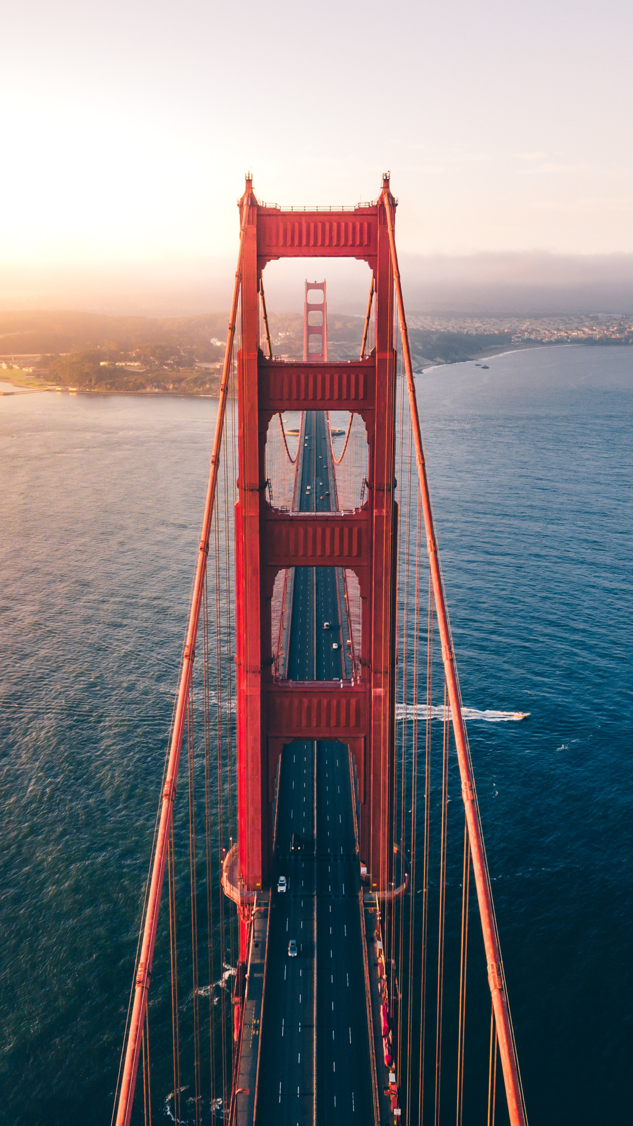 Golden Gate Bridge landscape, Captivating visuals, 2160x3840 4K Phone