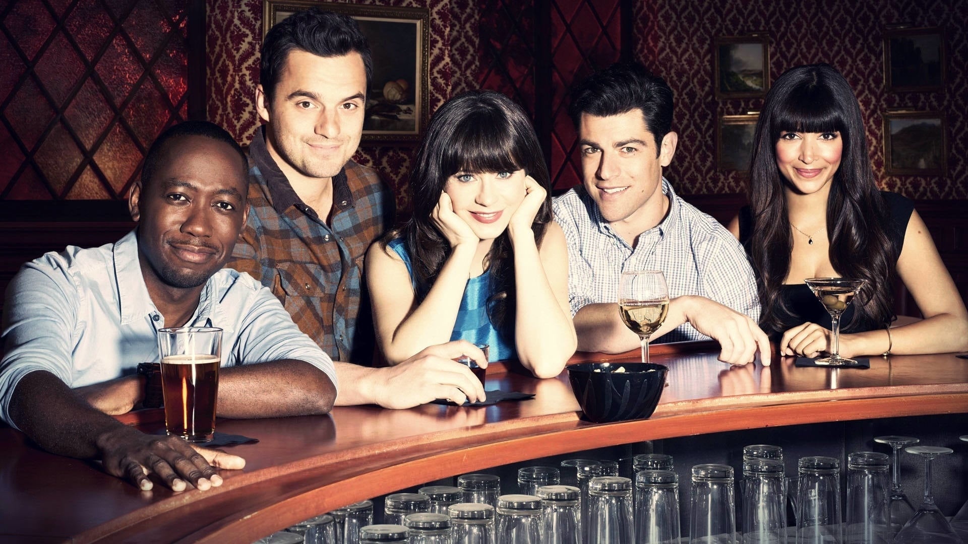 New Girl, TV Series, Funny moments, Deschanel and cast, 1920x1080 Full HD Desktop