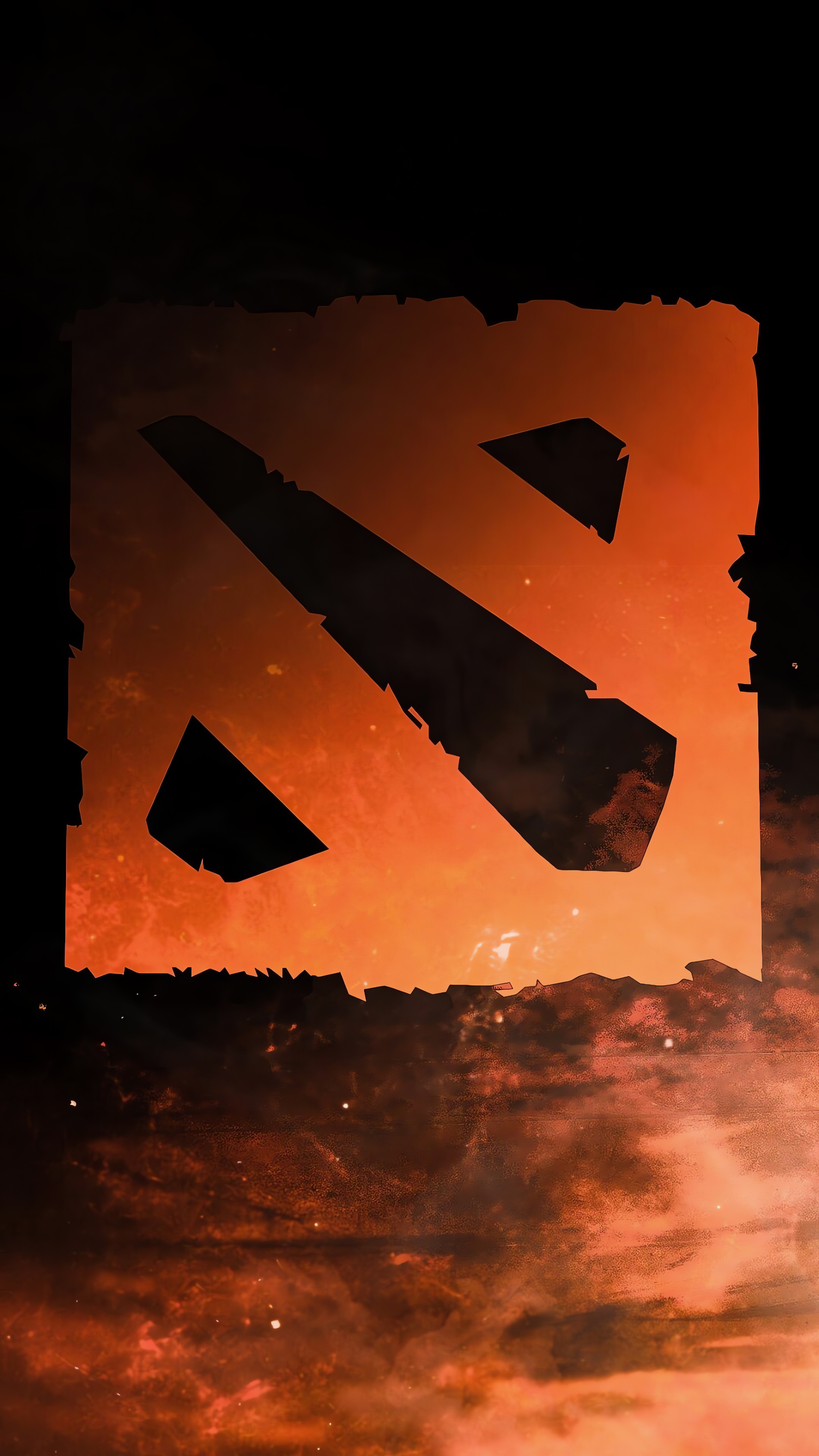 Dota 2, Logo Art, Shadow, HD, 2160x3840 4K Phone