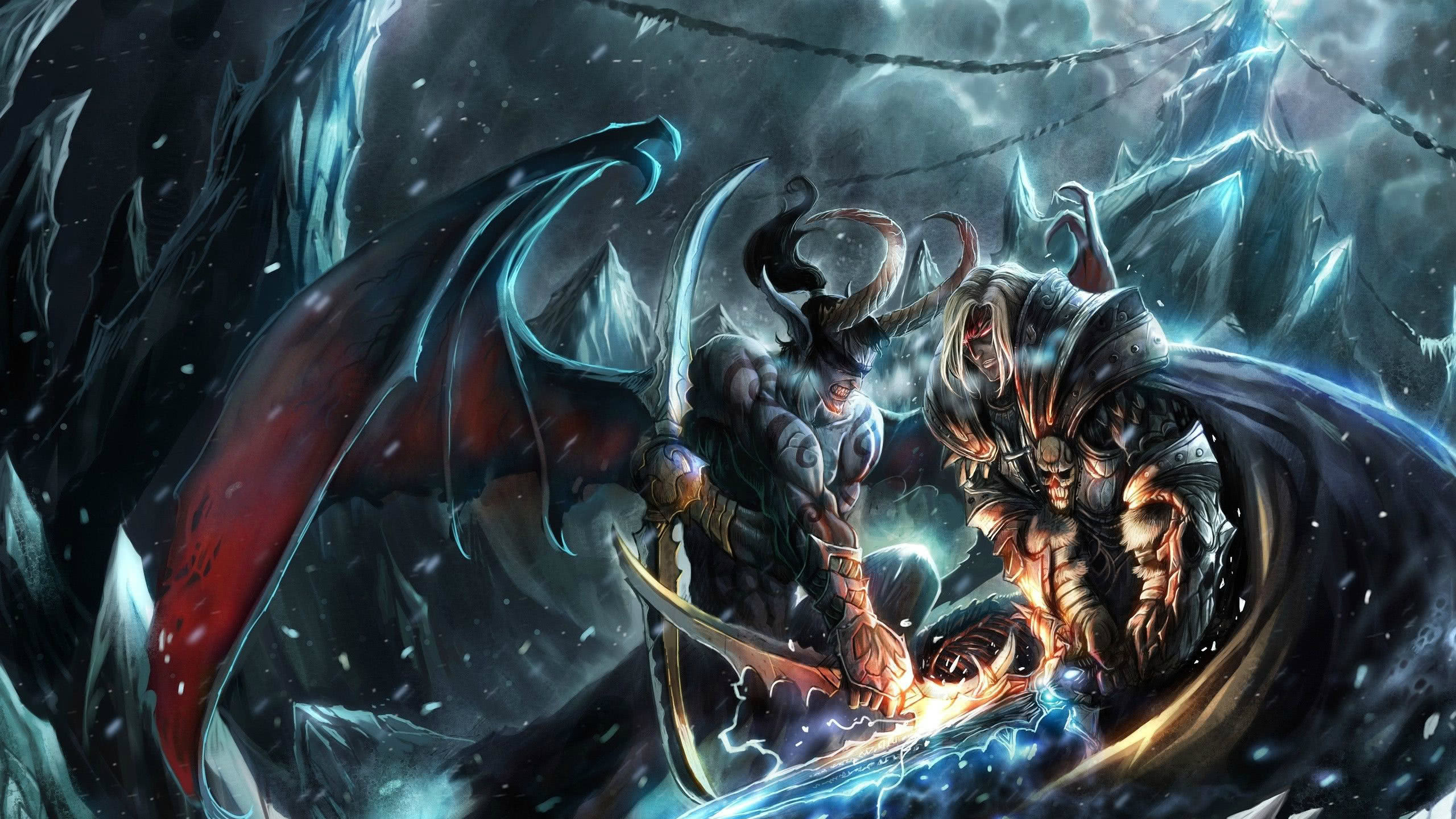 Northrend battle, Illidan Wallpaper, 2560x1440 HD Desktop