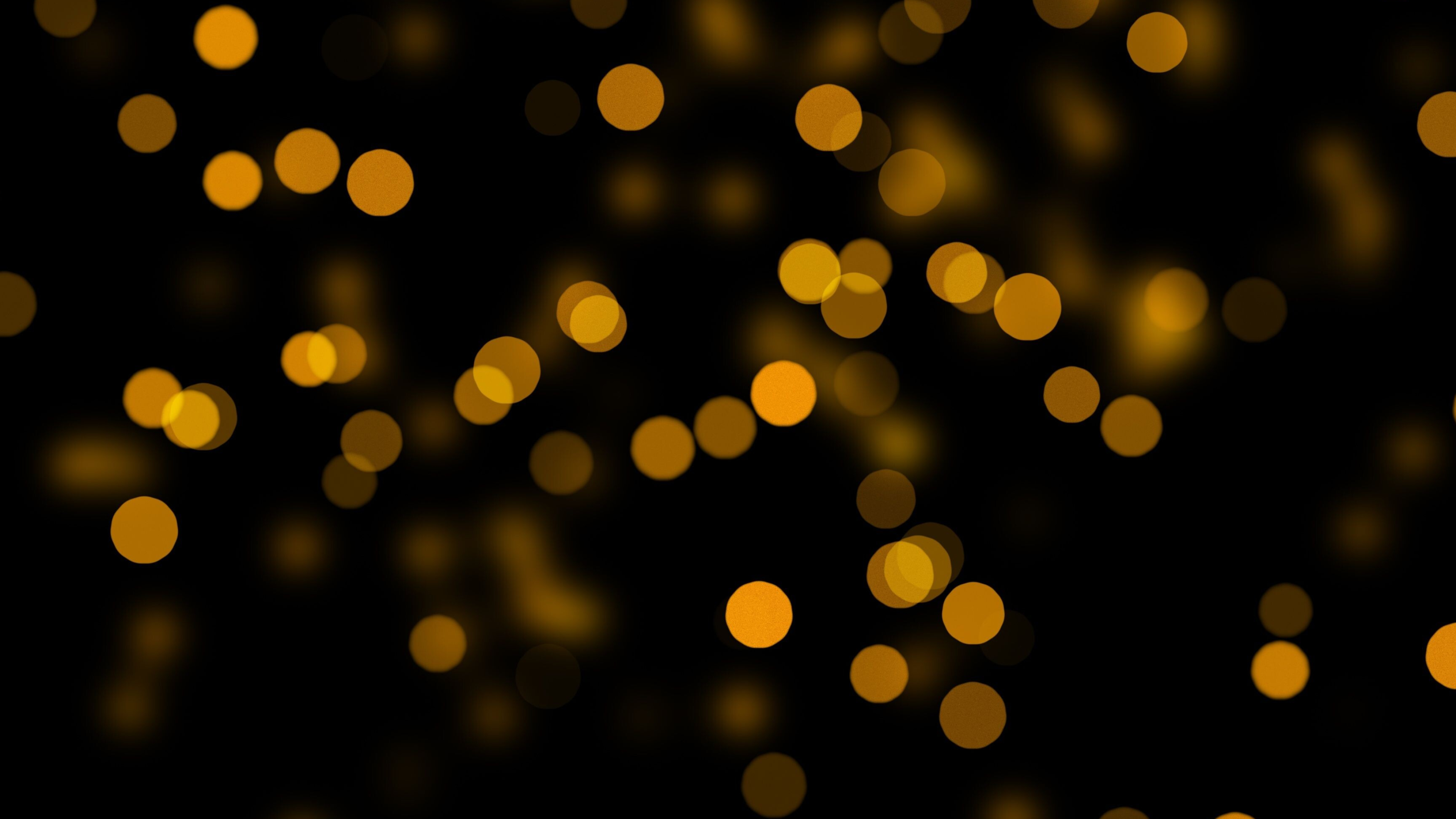 Bokeh, Gold Dots Wallpaper, 3840x2160 4K Desktop