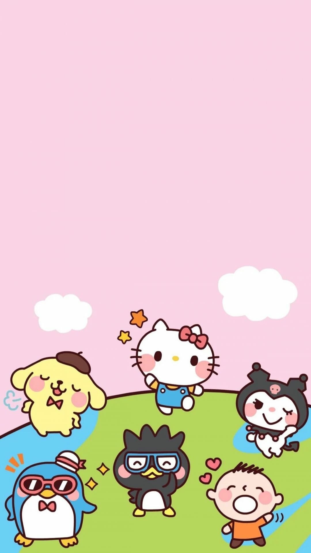 Friends, Hello Kitty Nerd Wallpaper, 1080x1920 Full HD Phone