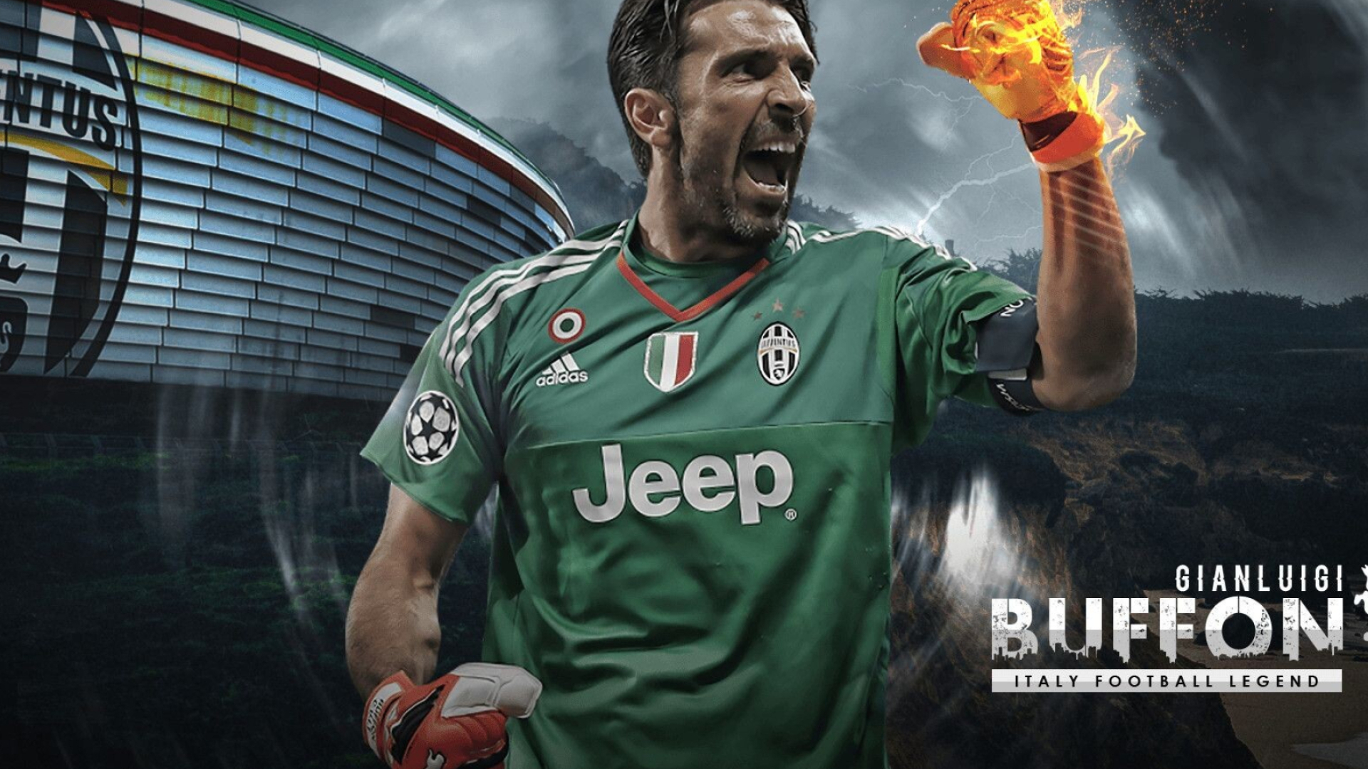 Allianz Stadium, Gianluigi Buffon Wallpaper, 1920x1080 Full HD Desktop