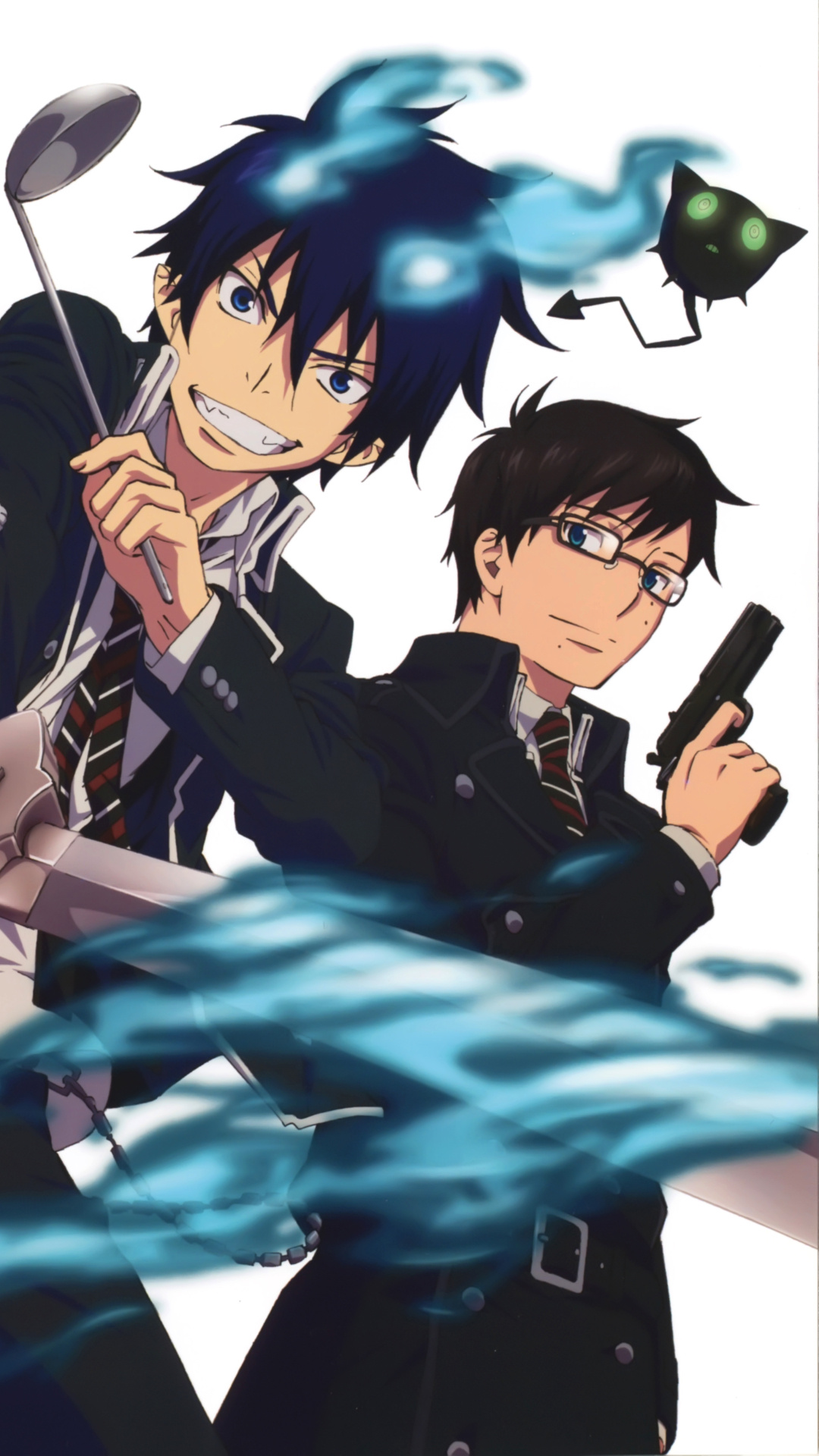 Anime blue exorcist, Demonic battles, Intriguing plot, Engaging storytelling, 1080x1920 Full HD Phone