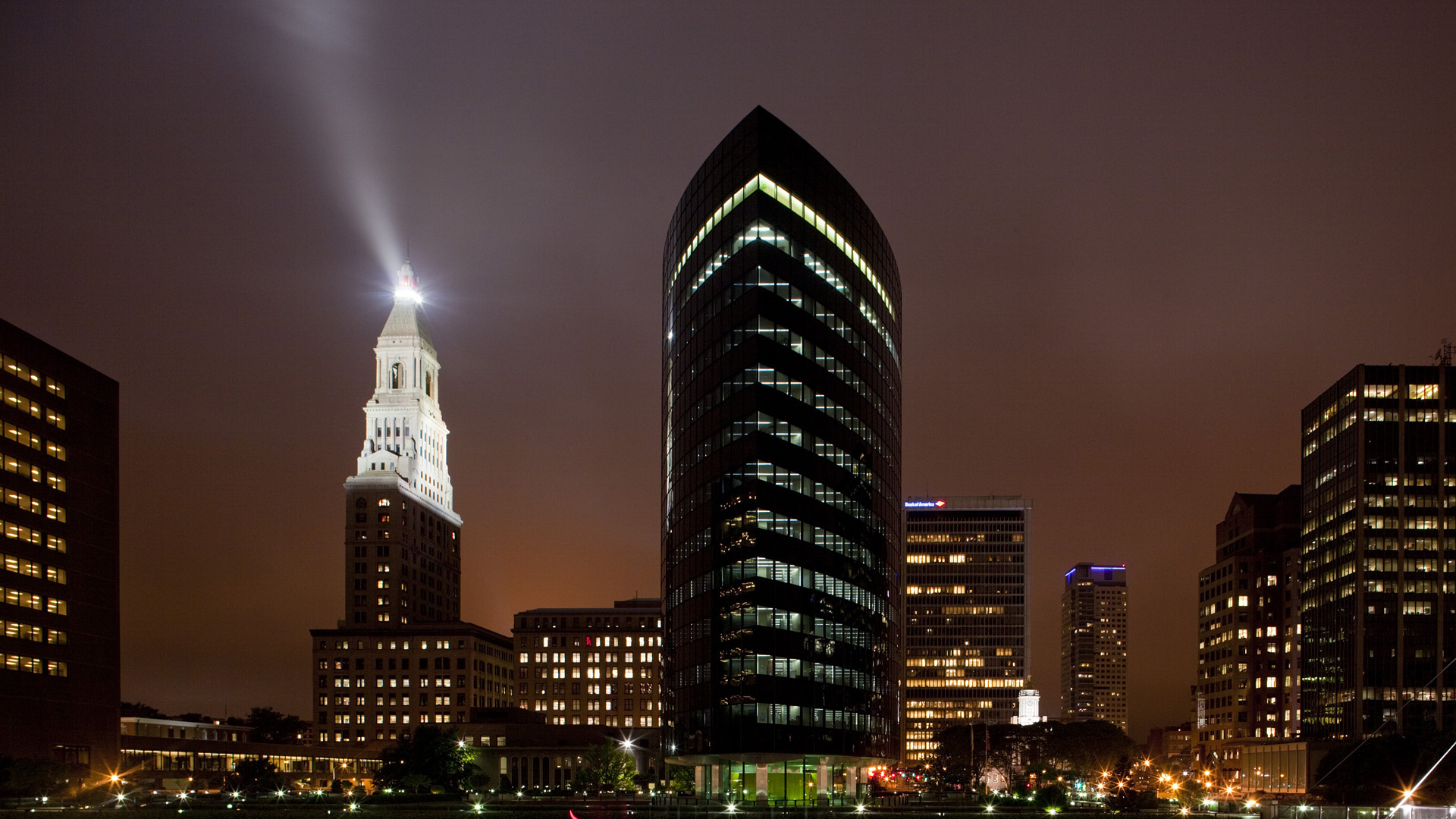 Hartford skyline, Capital city, Urban architecture, Cityscape, 1920x1080 Full HD Desktop