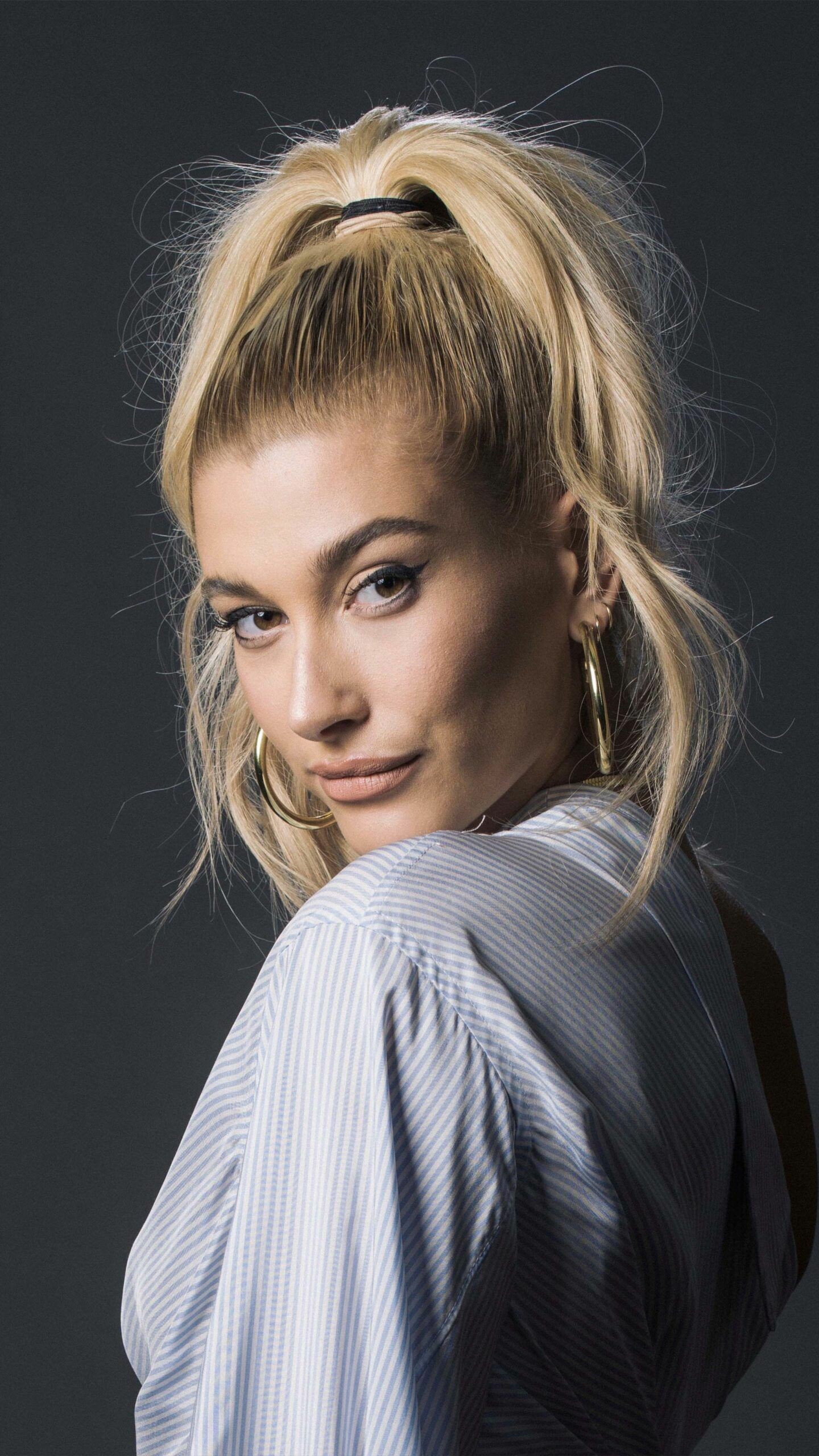 Hailey Bieber model, Ultra HD wallpaper, Fashion icon, Celebrity photoshoot, 1440x2560 HD Phone