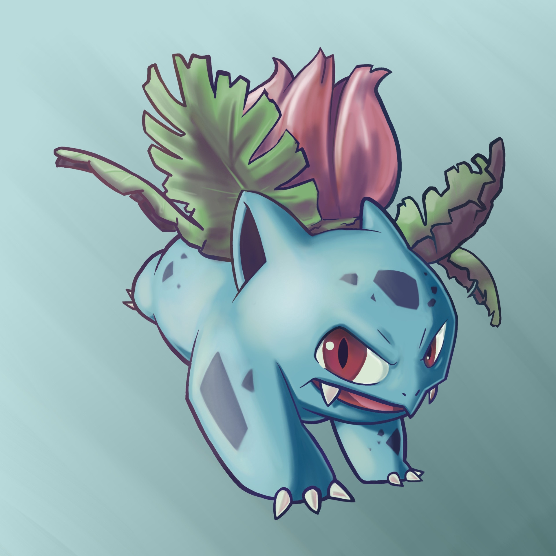 Artstation Ivysaur, Gaming, Digital art, Pokmon, 1920x1920 HD Phone