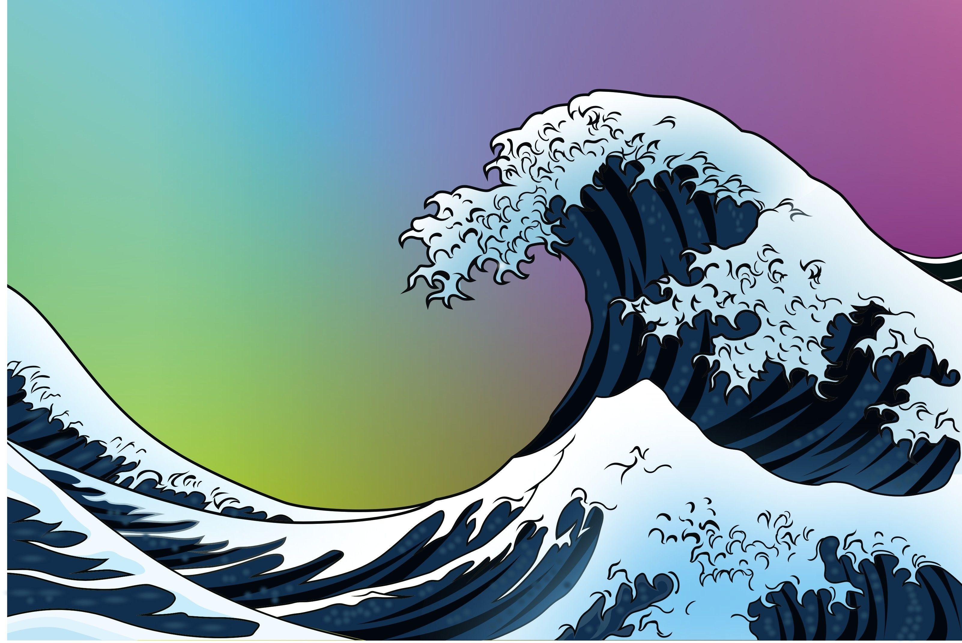 Wave art, Wallpapers, 3210x2150 HD Desktop