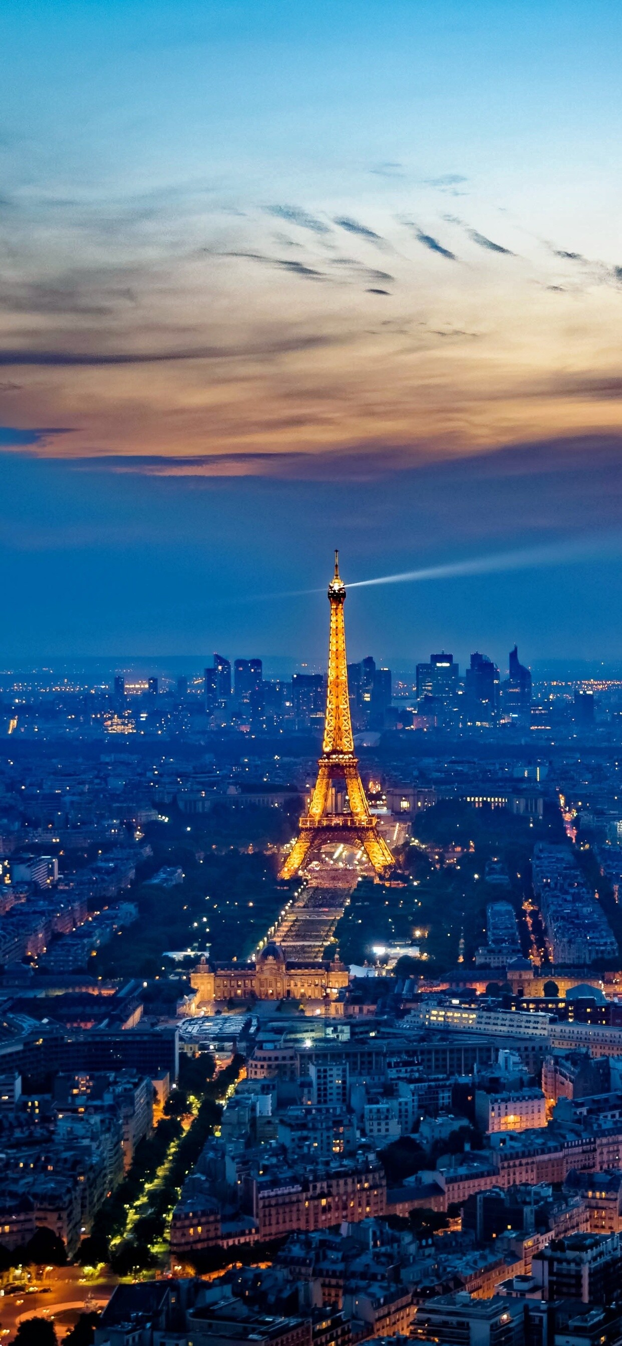 Eiffel Tower, France, Night cityscape, iPhone XS Max wallpaper, 1250x2690 HD Phone