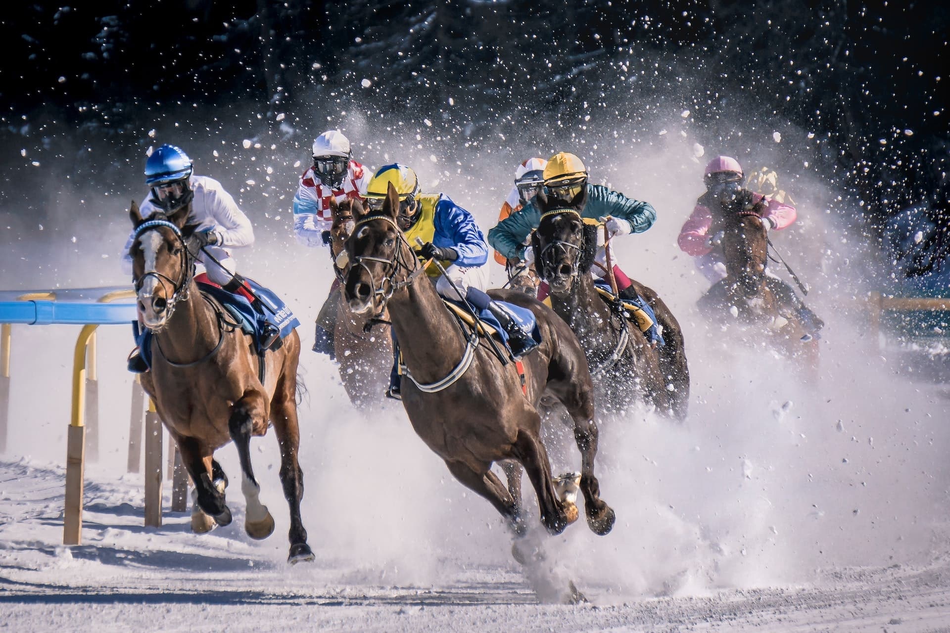 Winter flat racing, Equestrian Sports Wallpaper, 1920x1280 HD Desktop