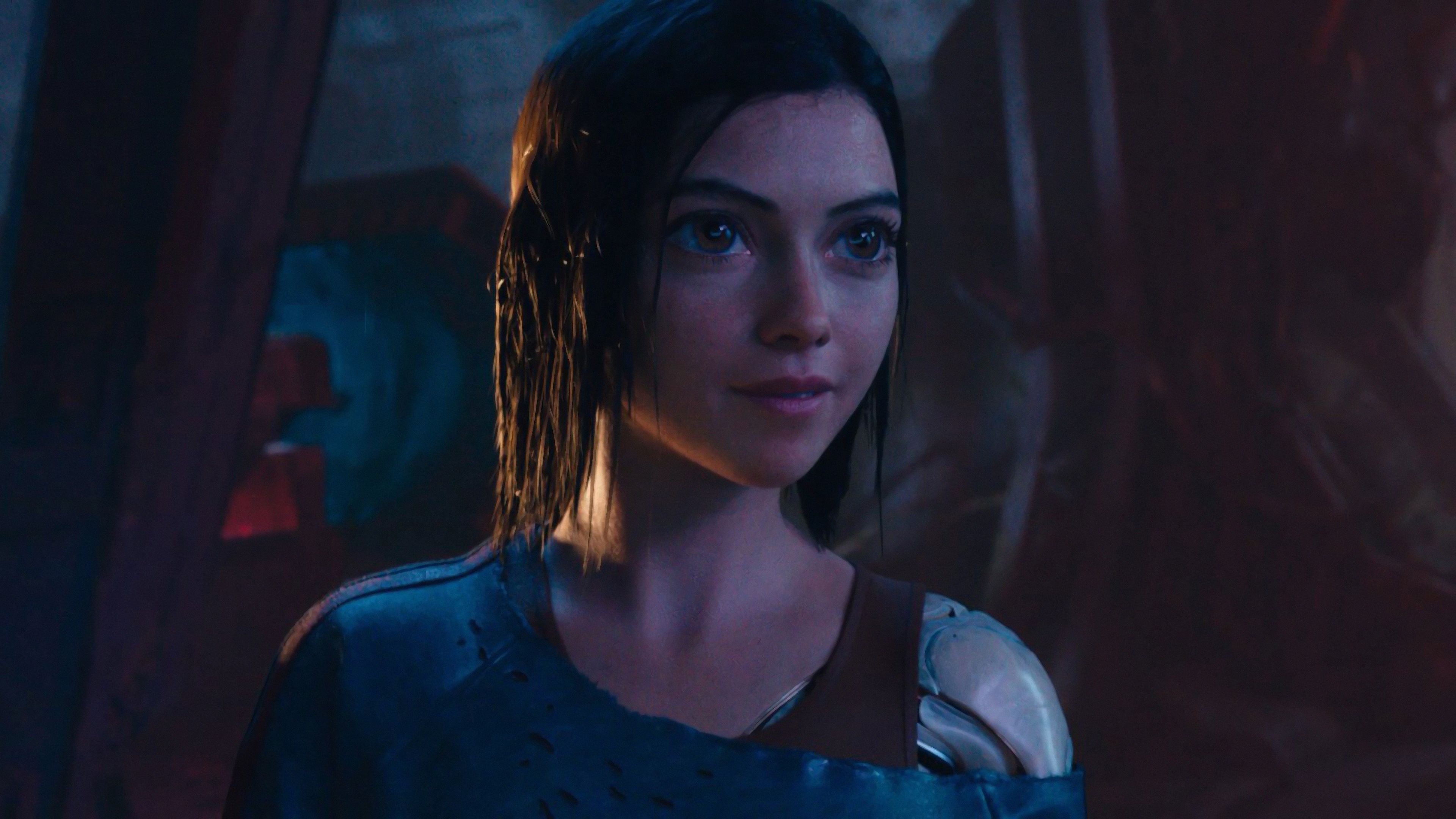 Alita Battle Angel, Rosa Salazar, 4K wallpaper, Angelic appearance, 3840x2160 4K Desktop