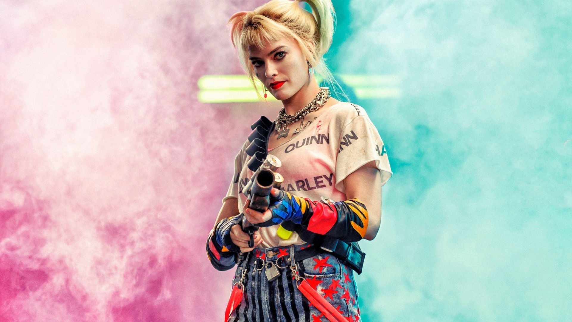 Harley Quinn, Birds of Prey, Vibrant colors, 1920x1080 Full HD Desktop