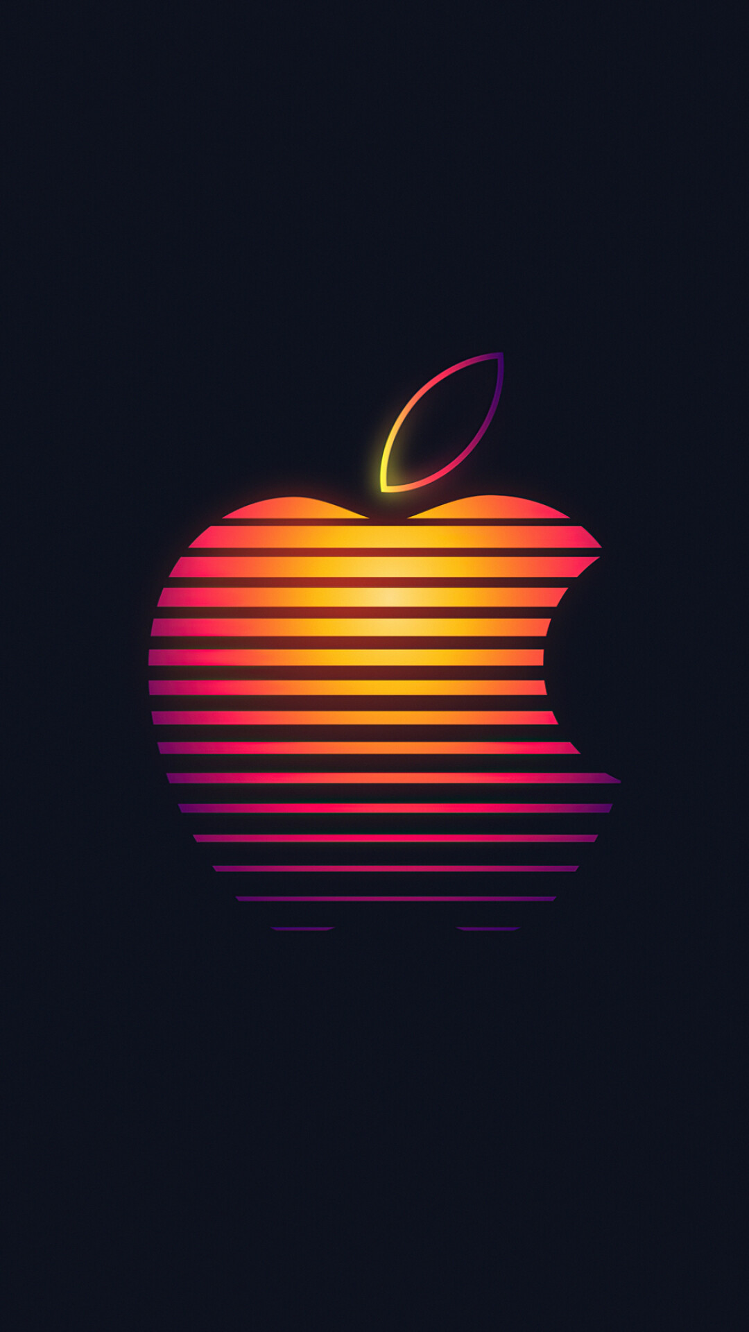 Apple glowing logo 4k, Dynamic and vibrant, High-quality graphics, Eye-catching design, 1080x1920 Full HD Phone