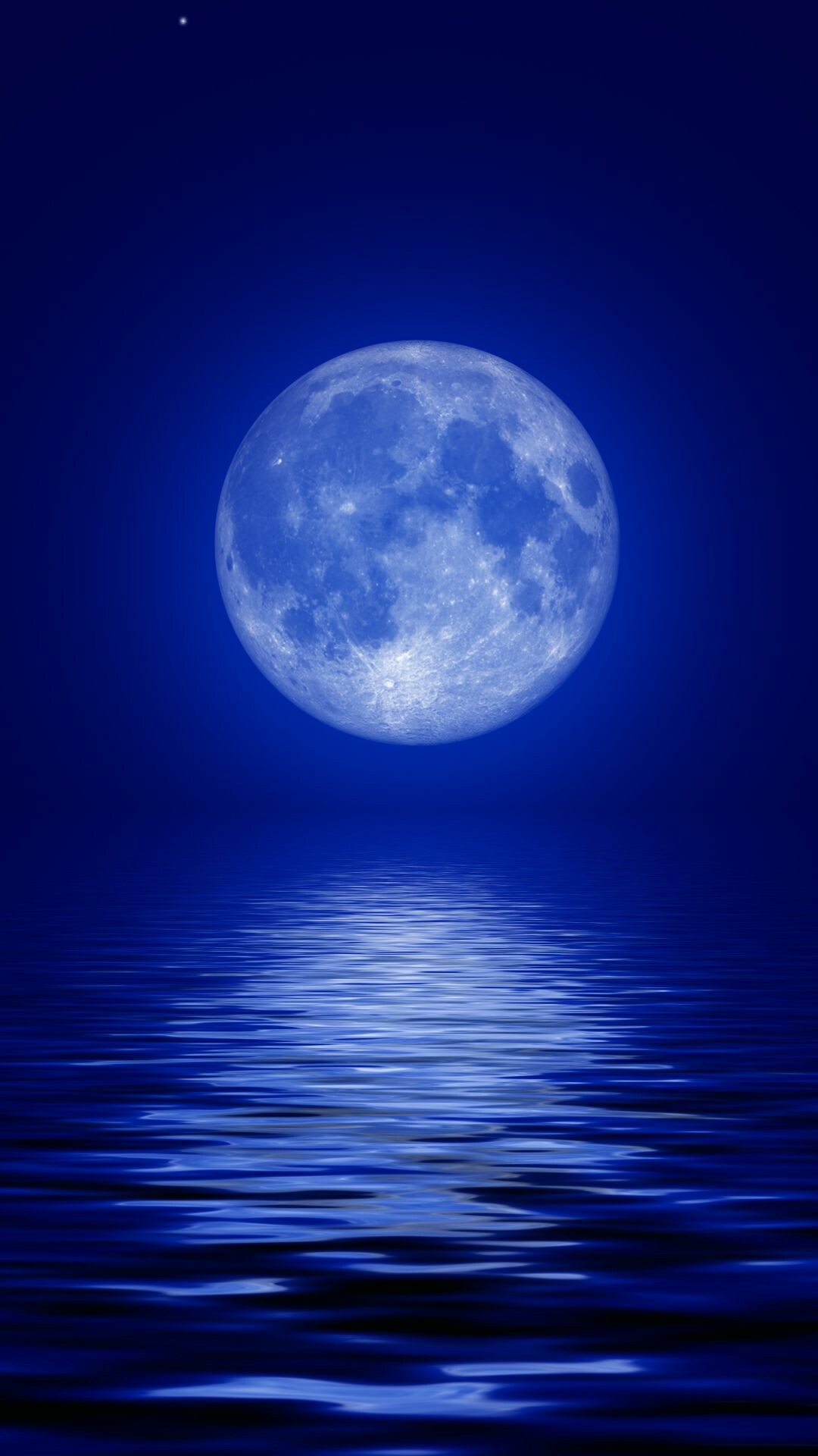 Blue moonlight, Tranquil ambiance, Nighttime serenity, Enigmatic beauty, 1080x1920 Full HD Phone