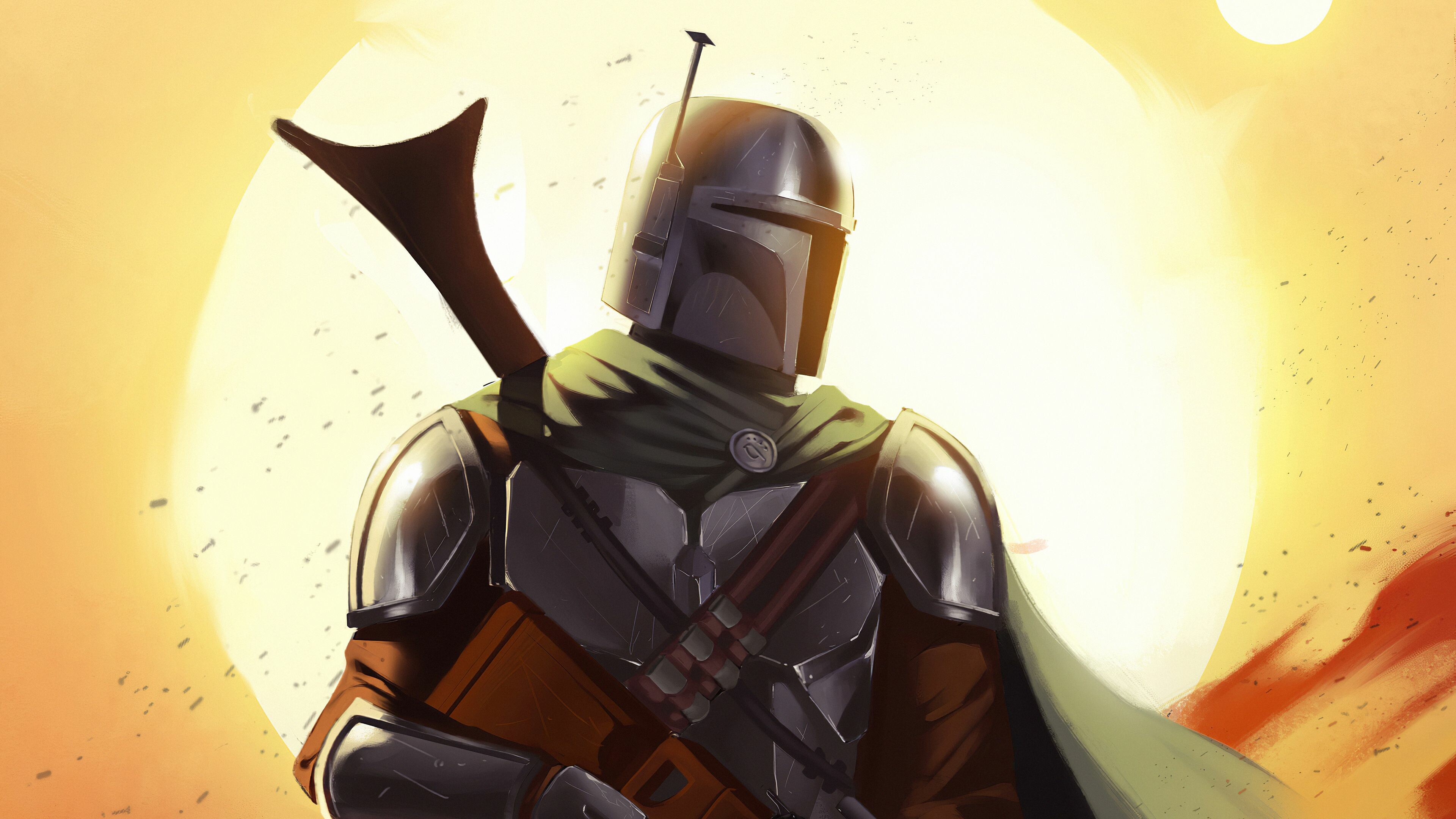 Mandalorian dual screen wallpapers, Immersive experience, Captivating visuals, Dynamic scenes, 3840x2160 4K Desktop