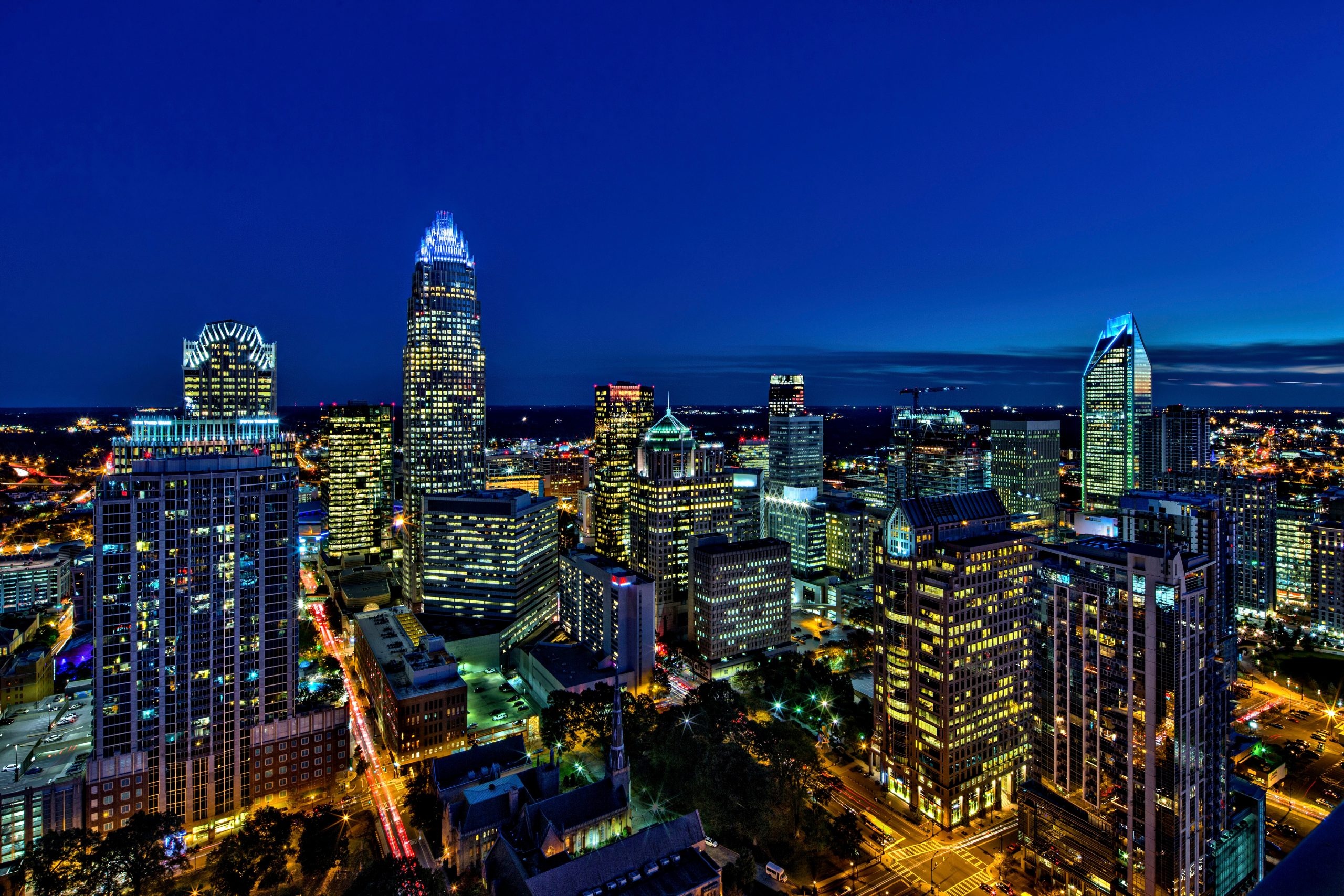 Charlotte NC Skyline, Travels, Good eats, Good drinks, 2560x1710 HD Desktop