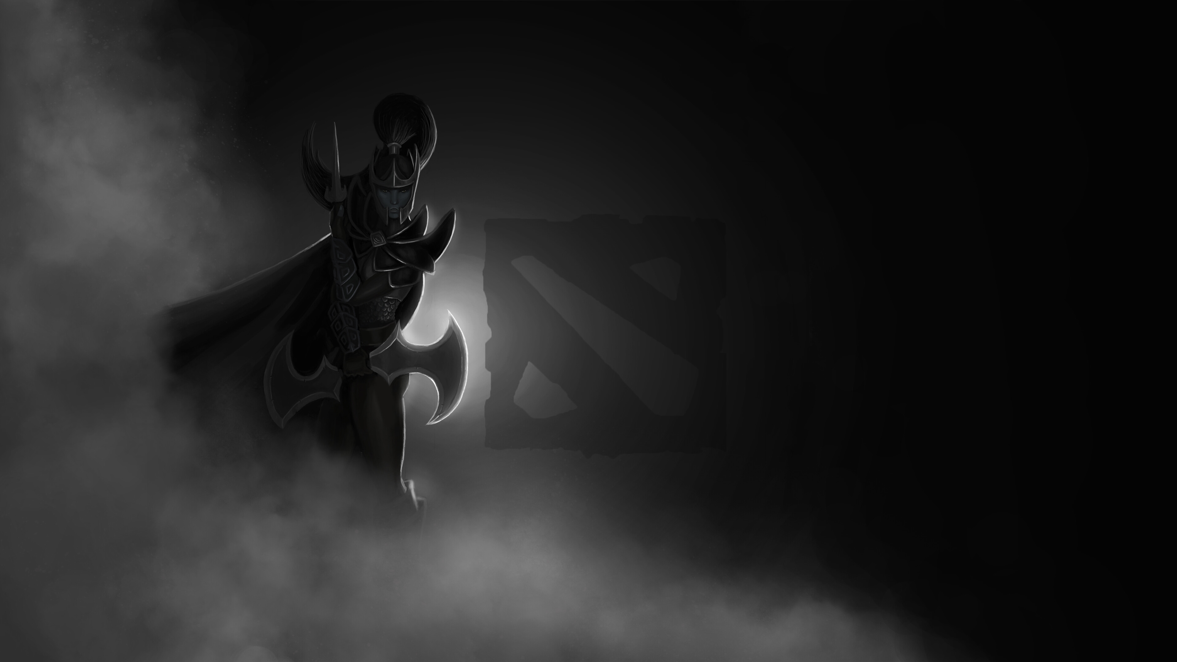 Monochrome, Dota 2 Wallpaper, 3840x2160 4K Desktop