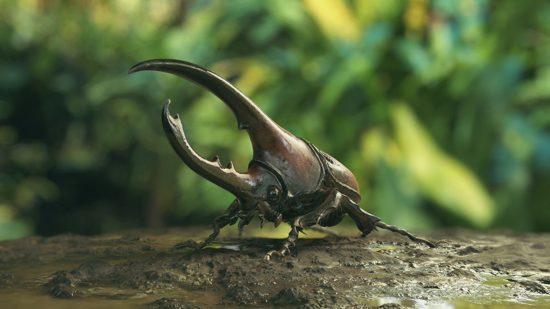 Beetle (Animals), Hercules beetle ZBrush, Beetle sculpture, Beetle modeling, 1920x1080 Full HD Desktop