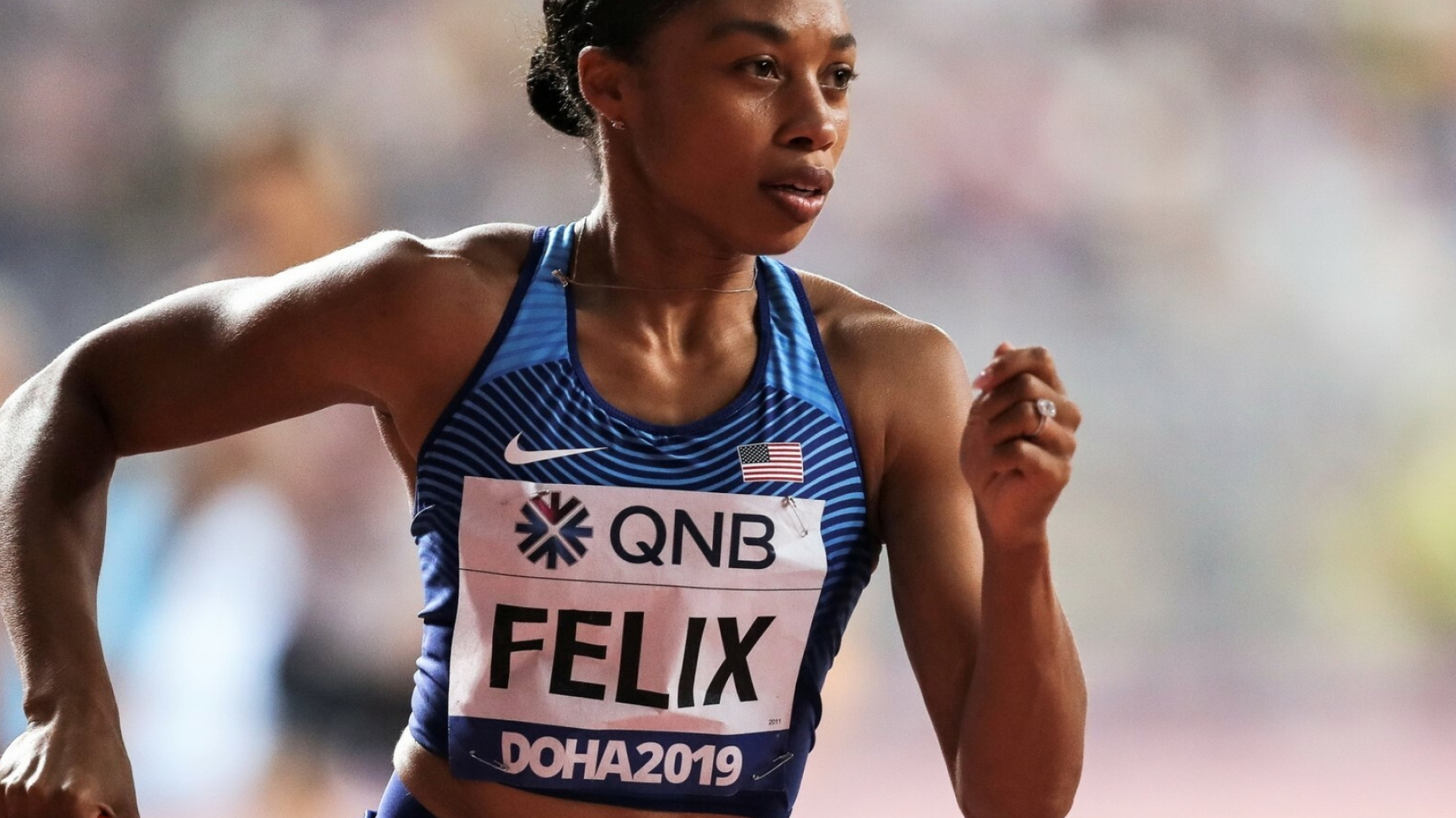 Doha 2019, Allyson Felix Wallpaper, 1920x1080 Full HD Desktop