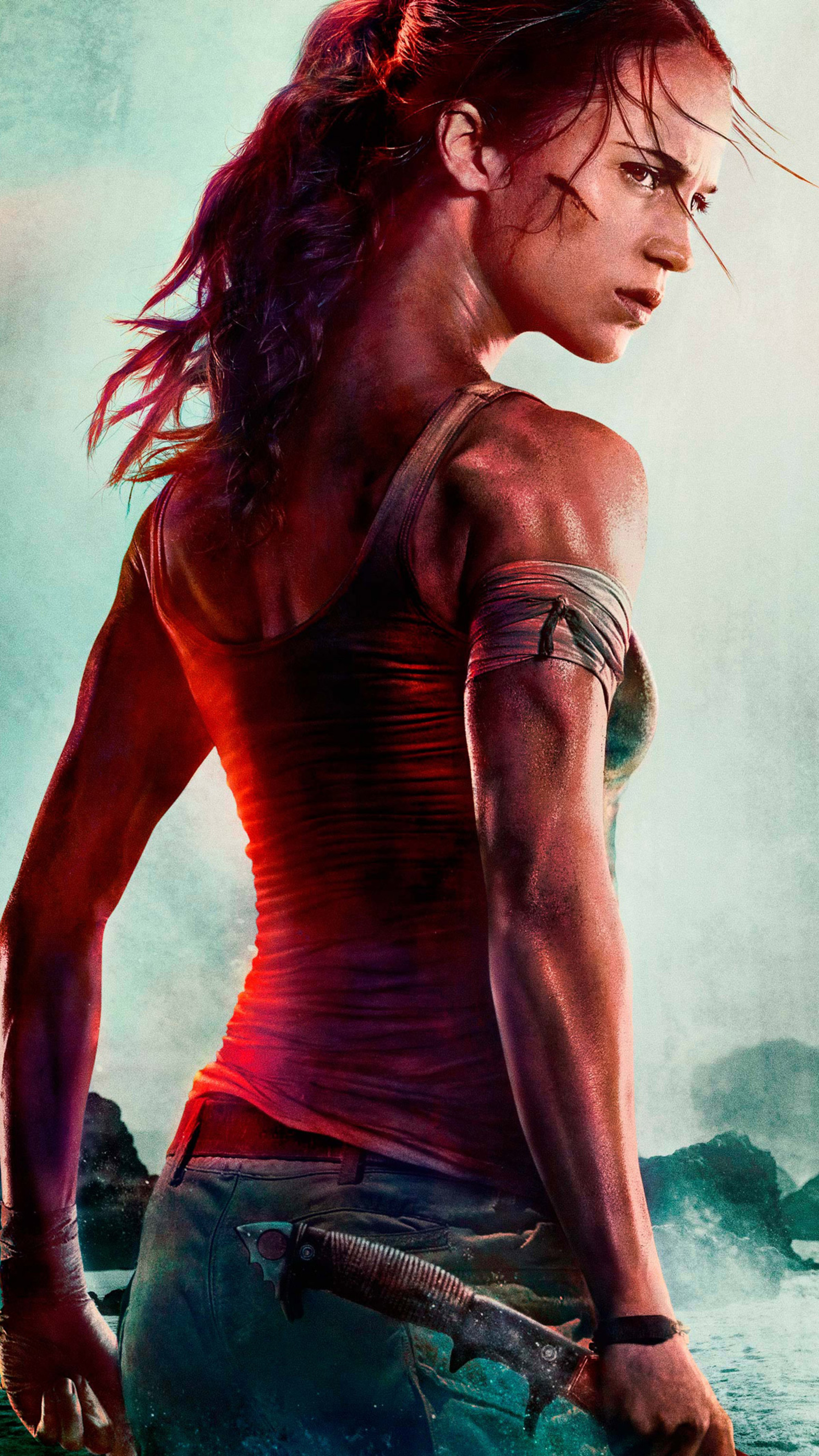 Lara Croft tomb raider, Xperia wallpapers, HD wallpapers, 2160x3840 4K Phone